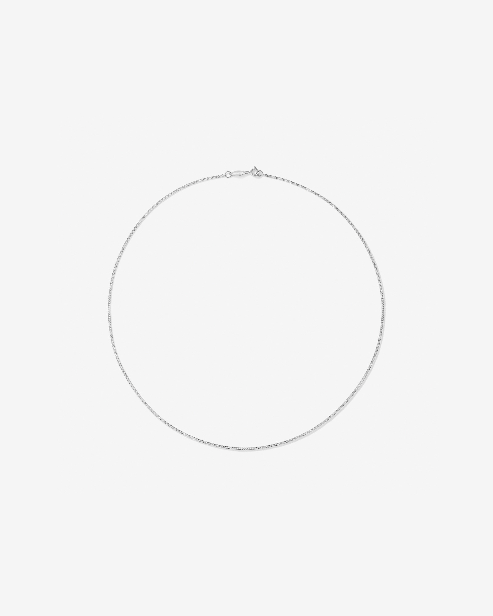 55cm (17") 1.44mm Width Solid Diamond Cut Curb Chain in 10kt Gold