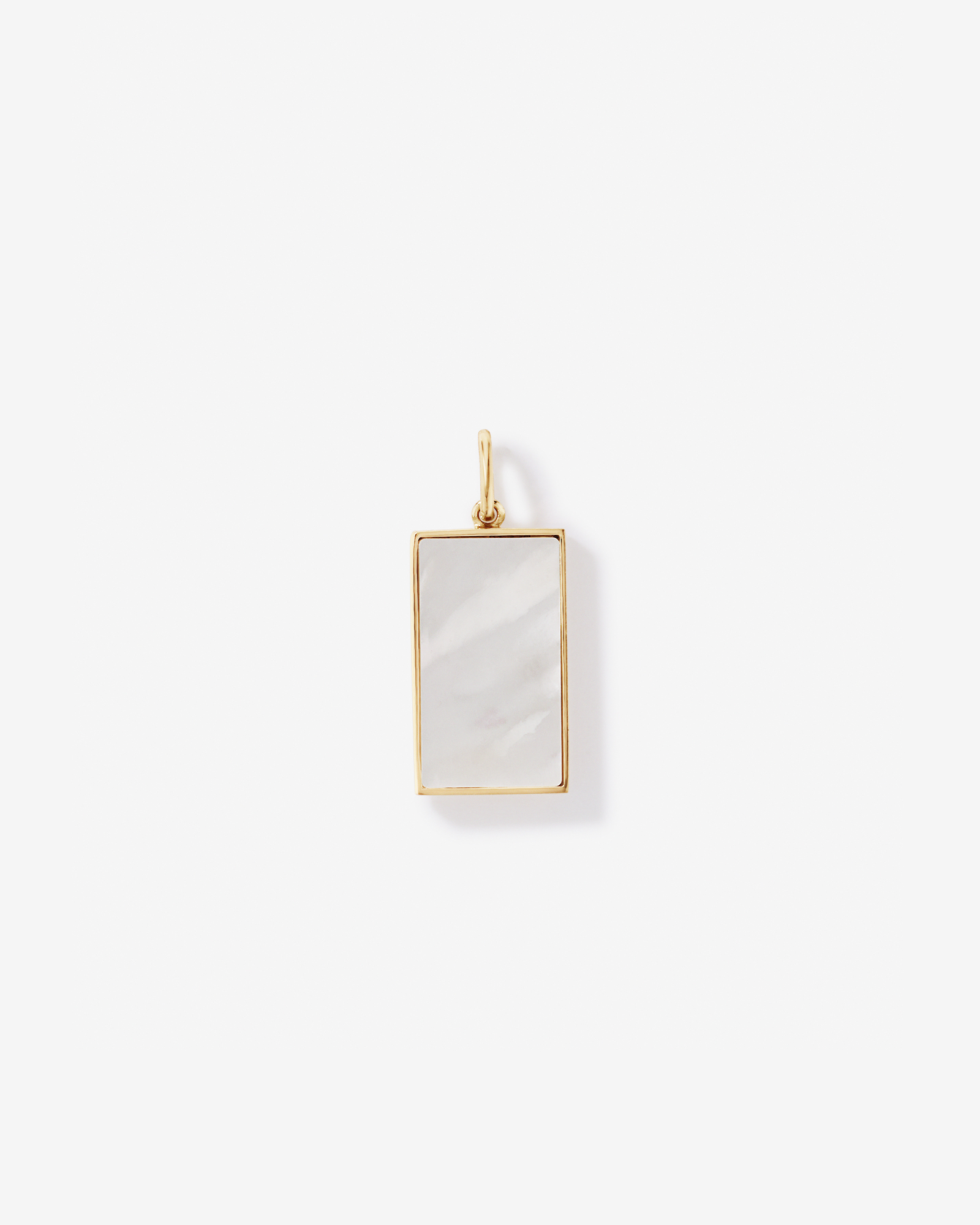 Temperance Tarot Card Pendant with Cubic Zirconia and Mother of Pearl in 18 Karat Yellow Gold Vermeil