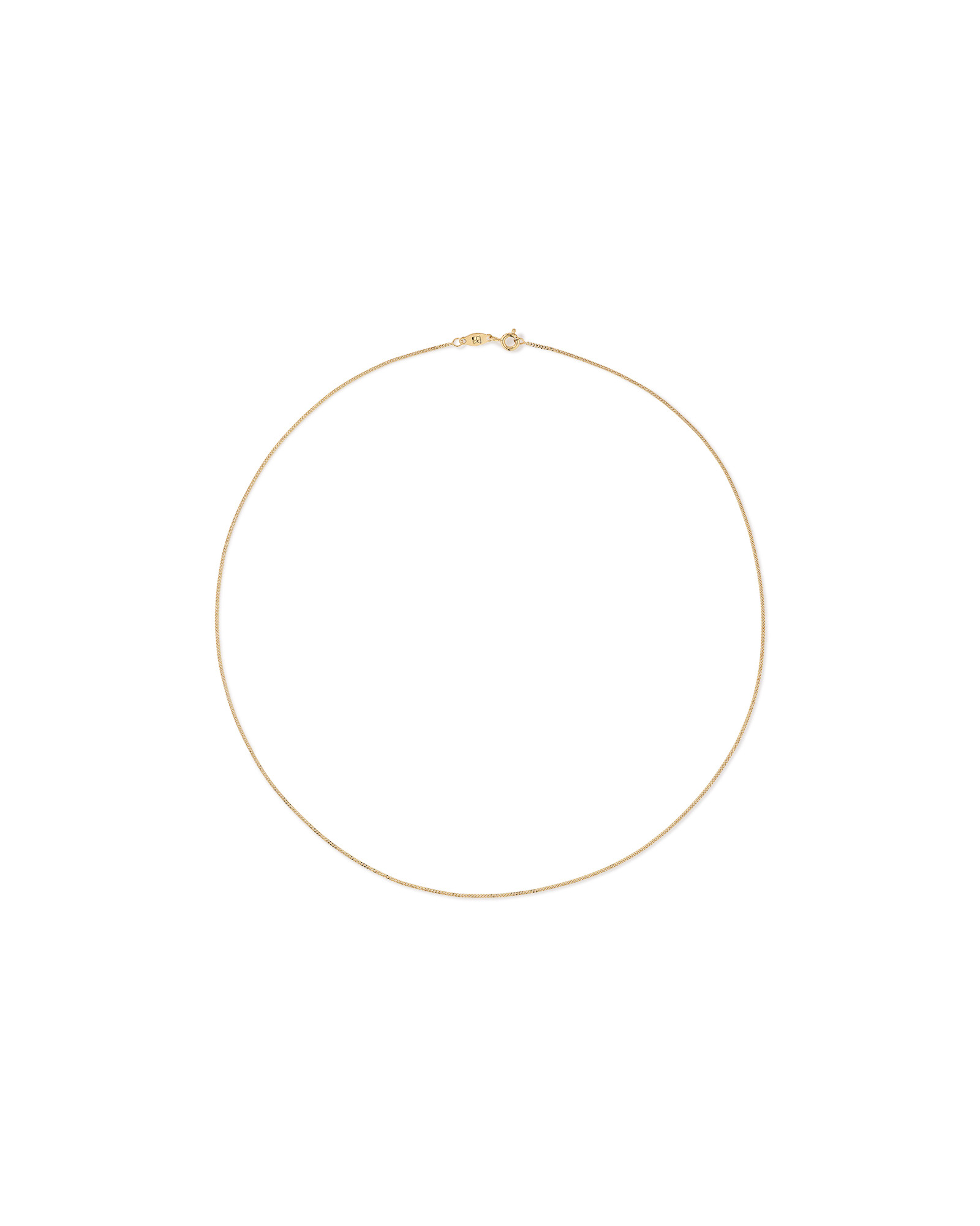 Chaîne solide à maillons gourmette diamantés de 45 cm (17 po), largeur de 1,05 mm, en or jaune 10 ct