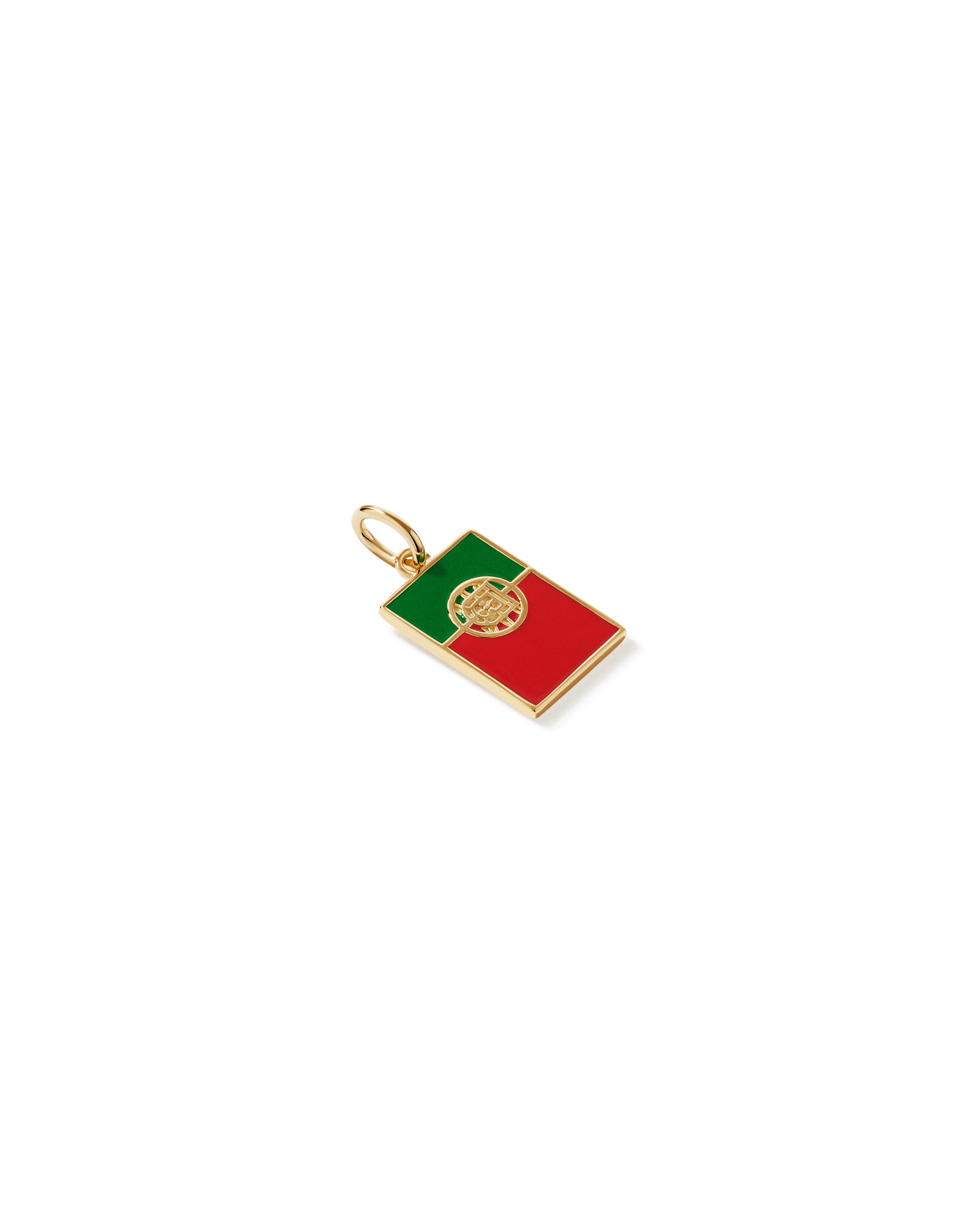 Pendentif du drapeau du Portugal en 18Kt Vermeil