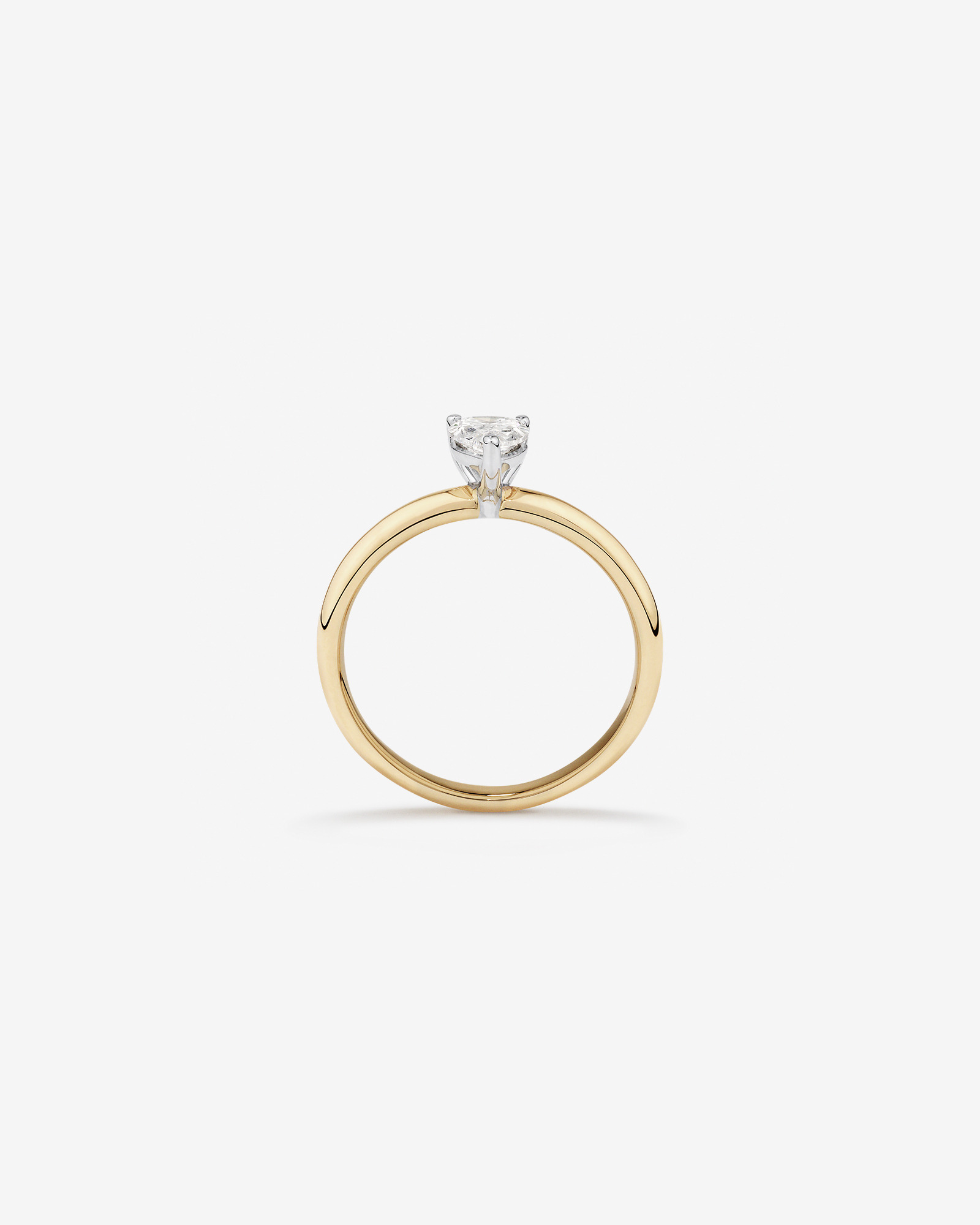 0.70 Carat TW Certified Pear Cut Diamond Solitaire Engagement Ring in 18kt Yellow and White Gold