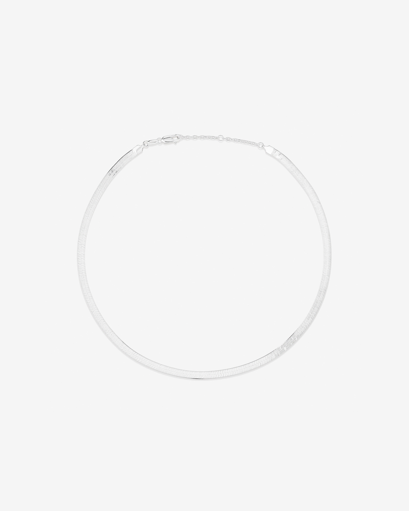 45cm (17") 4.5mm-5mm Width Snake Chain In Sterling Silver