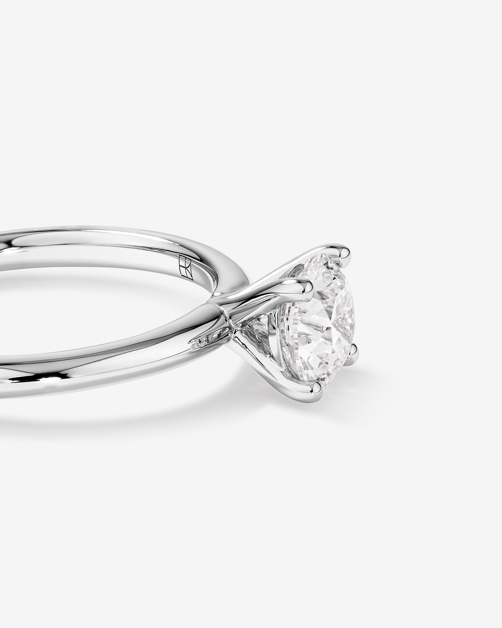 1 Carat TW Round Brilliant Laboratory-Grown Diamond Solitaire Engagement Ring in 14kt White Gold