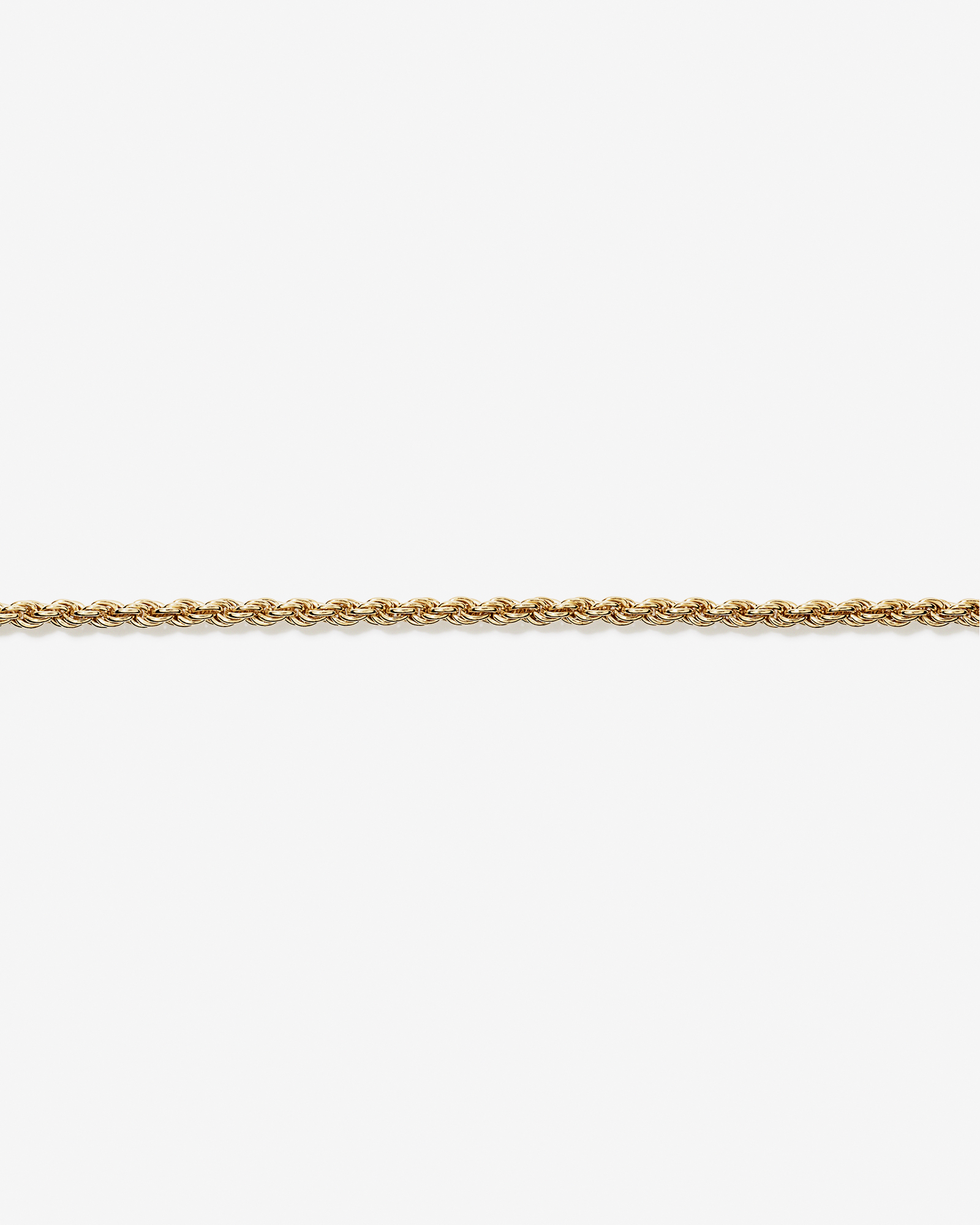 60cm (24") 4.4mm Wide Diamond Cut Rope Chain in 18kt Gold Vermeil