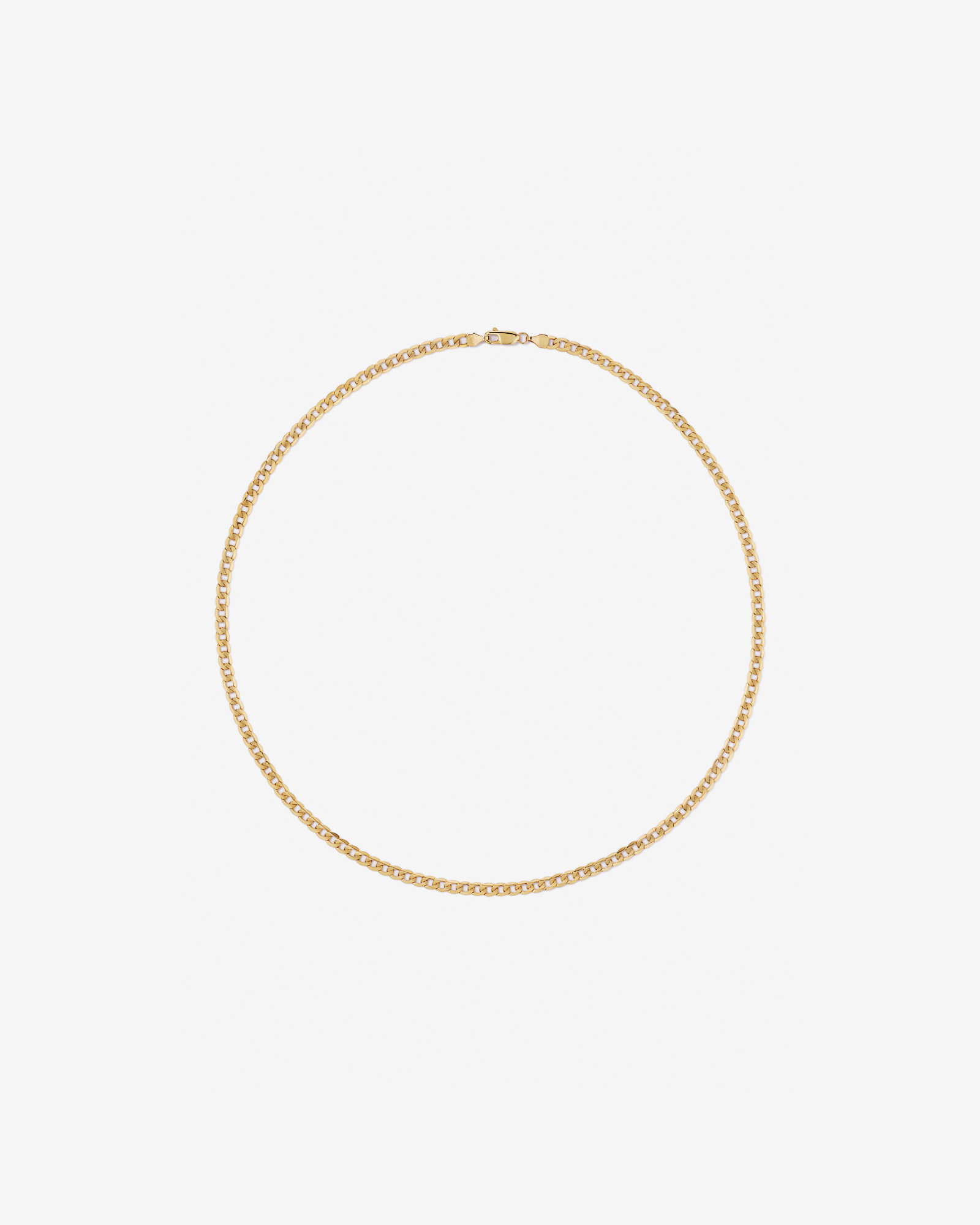 65cm (22") 4mm-4.5mm Width Curb Chain in 10kt Yellow Gold