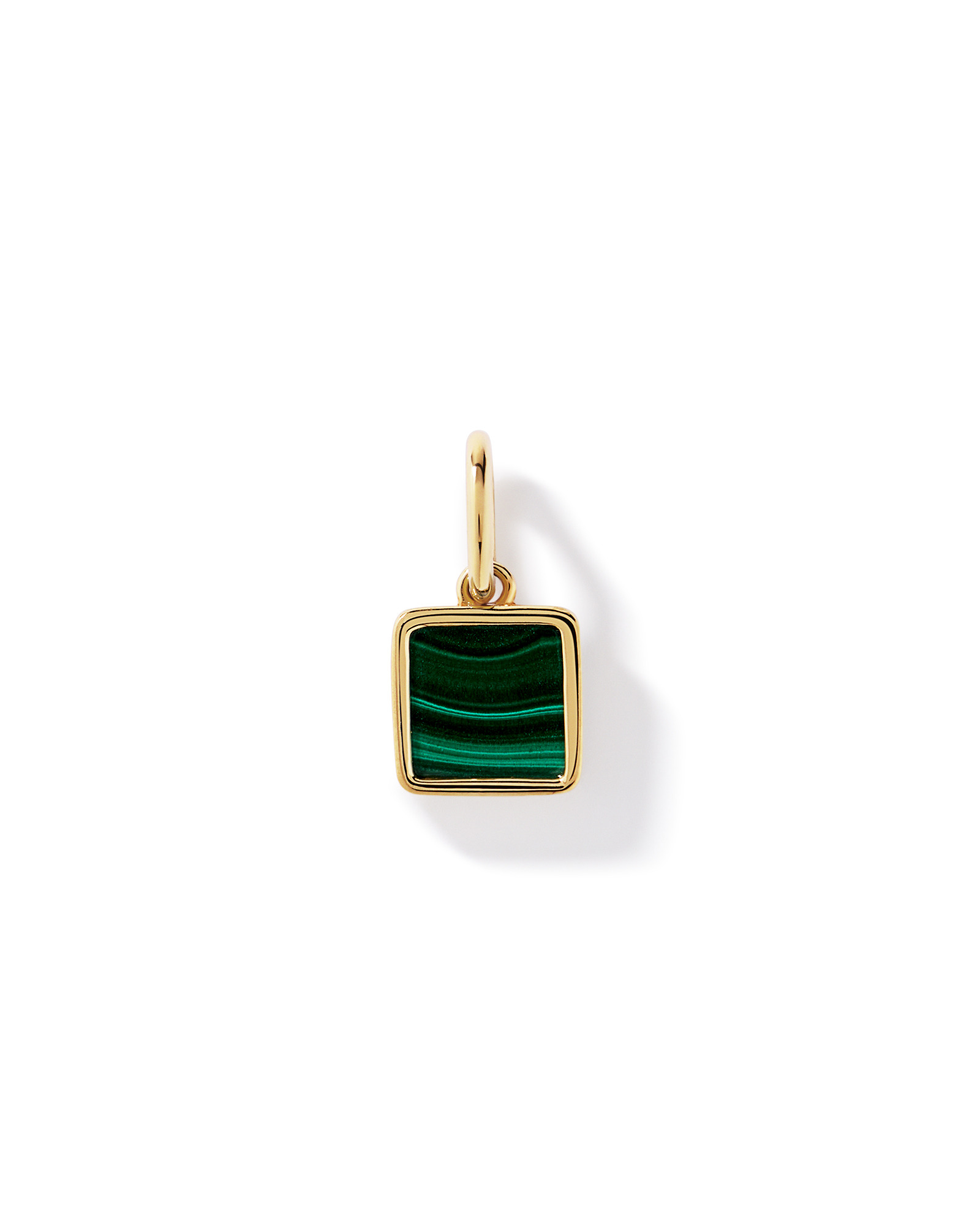 Pendentif carré en malachite en Vermeil 18 carats