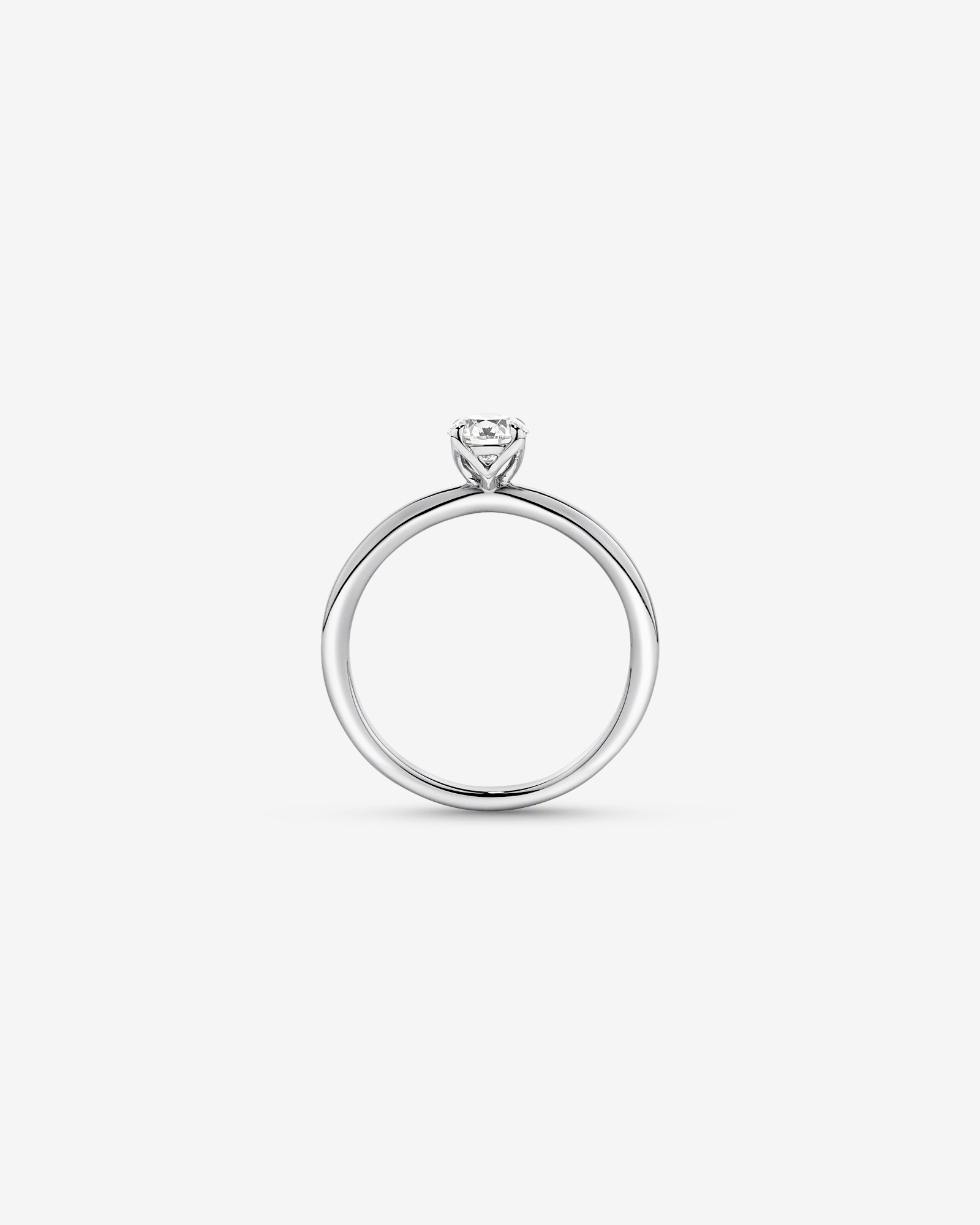 Carat TW Round Brilliant Solitaire Ring in Recycled Platinum
