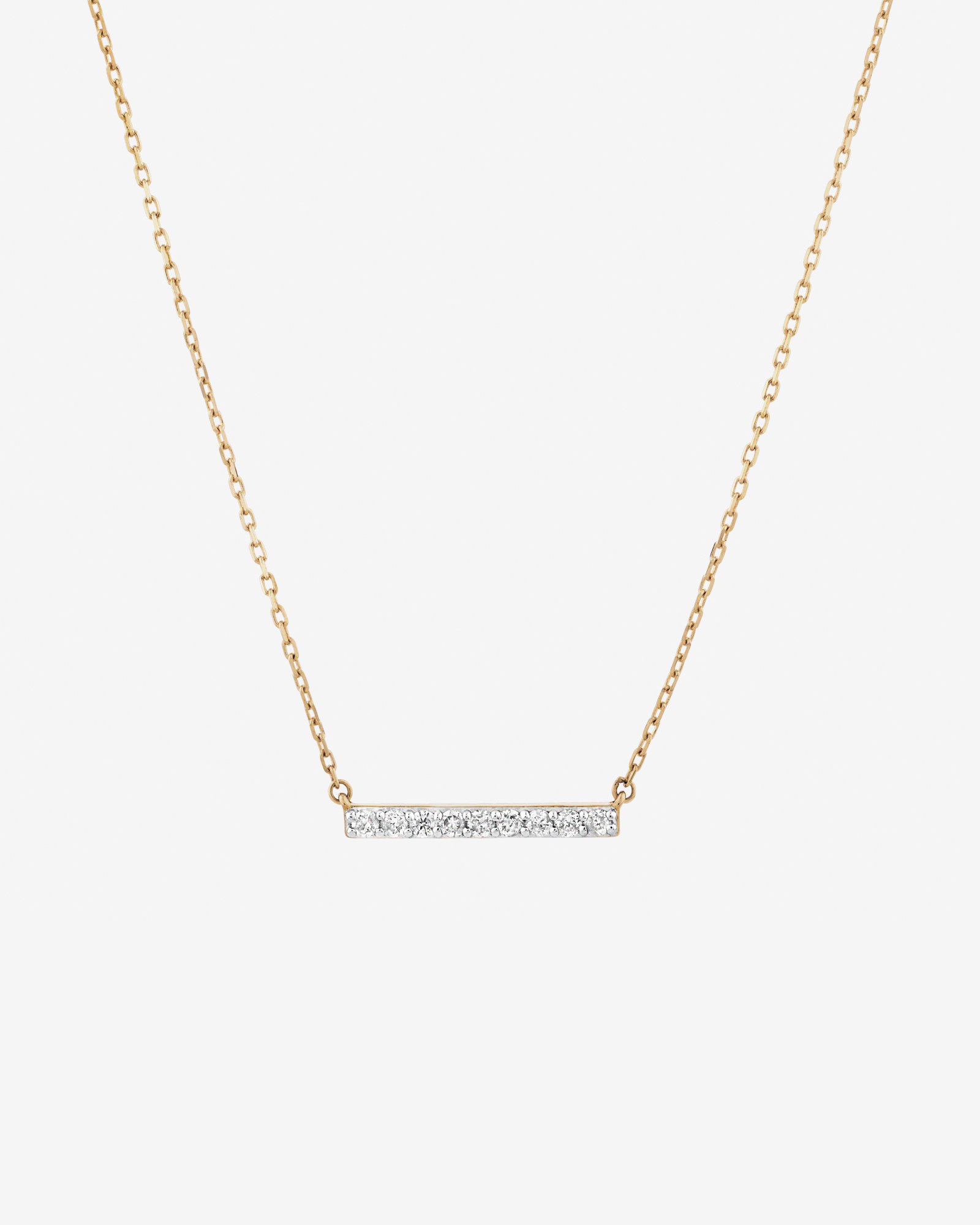 Collier Barre avec 0,10 carat TW de diamants en or jaune 10kt
