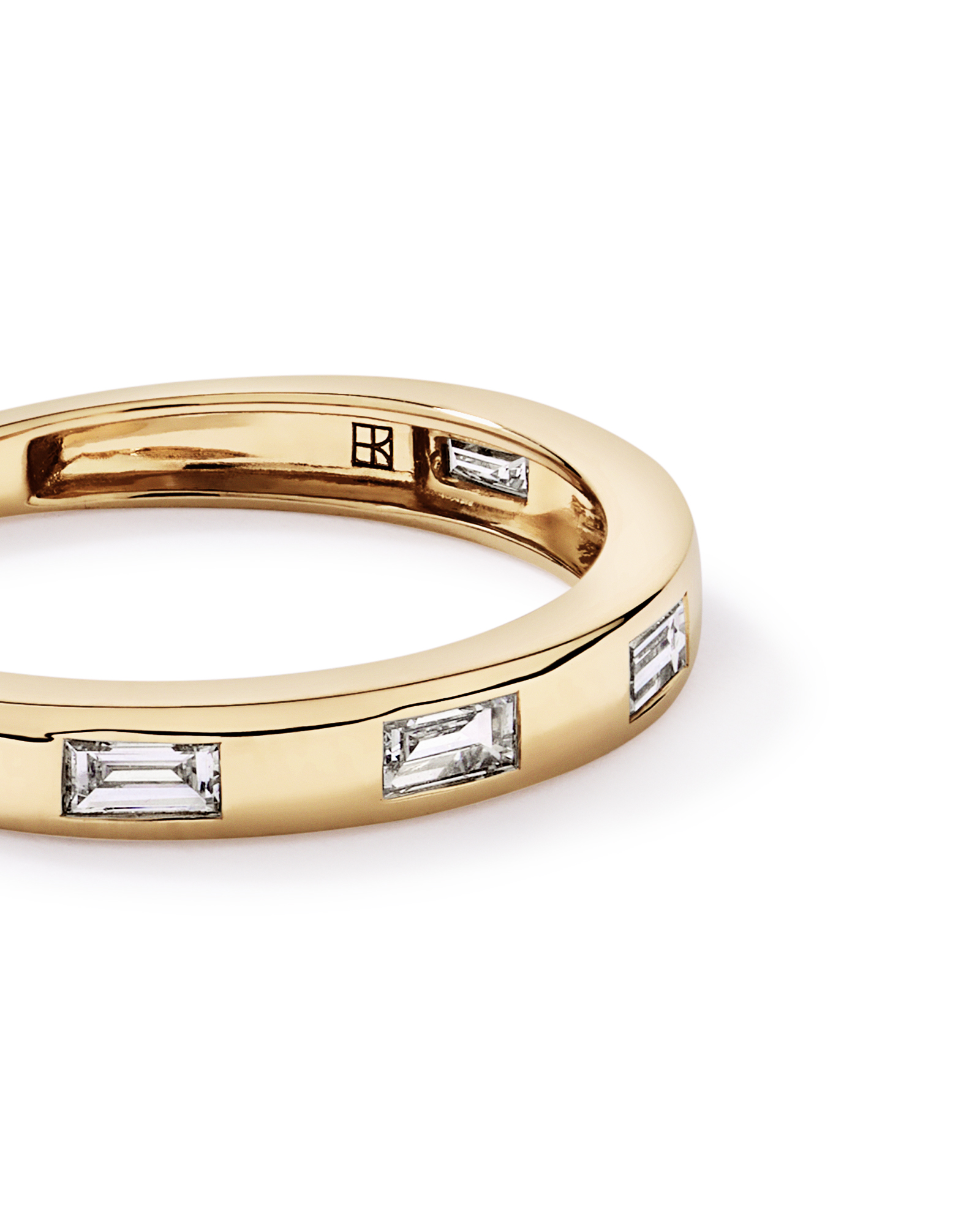 0.22TW Baguette Laboratory-Grown Diamond Wedding Band in 14kt Yellow Gold