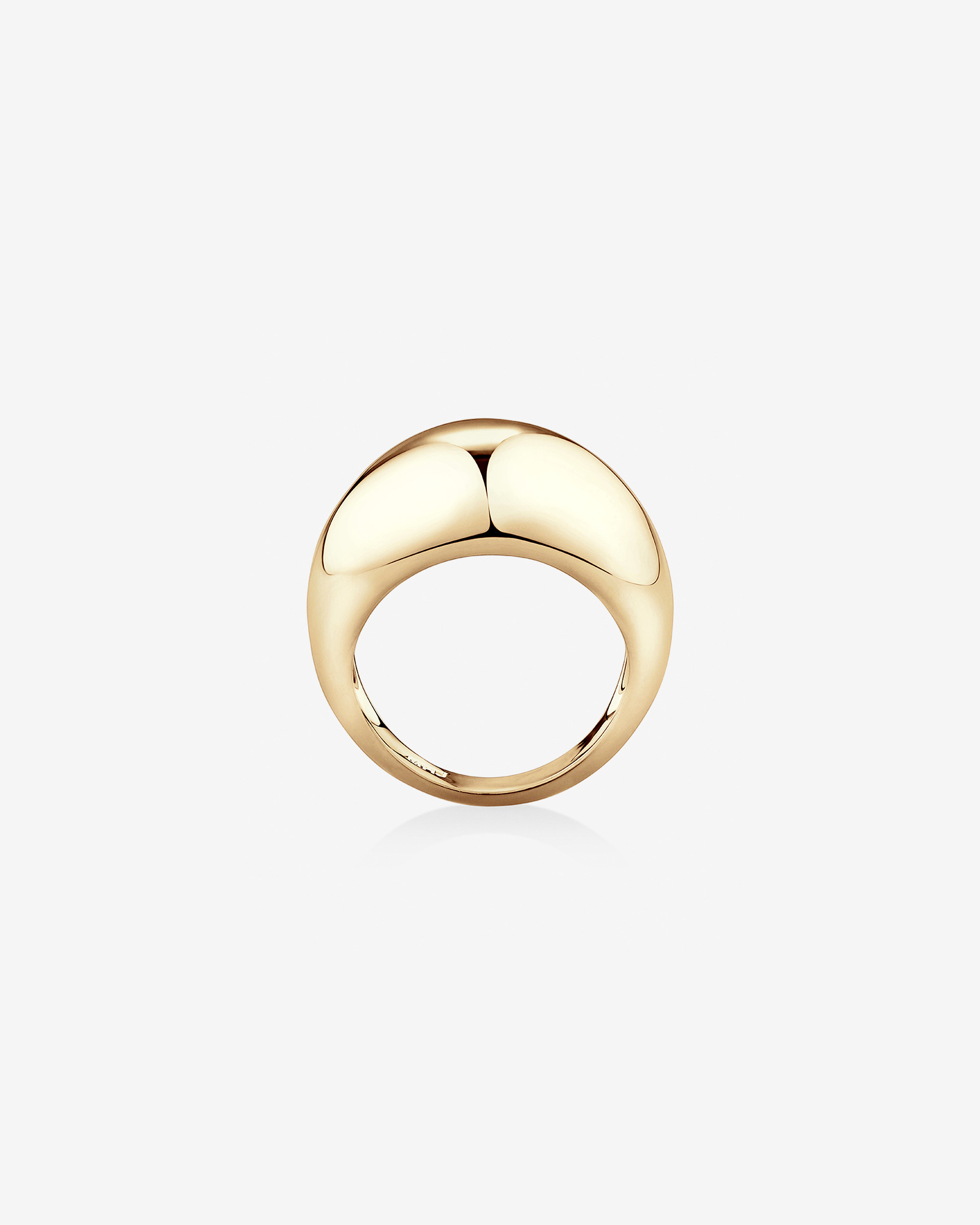 Wide Dome Ring in 10kt Yellow Gold