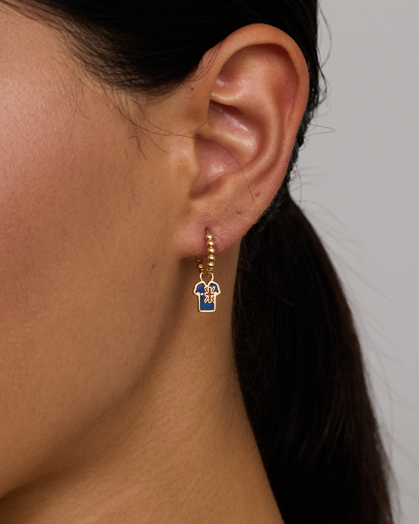 Australia Jersey Earring Charm in 18Kt Vermeil