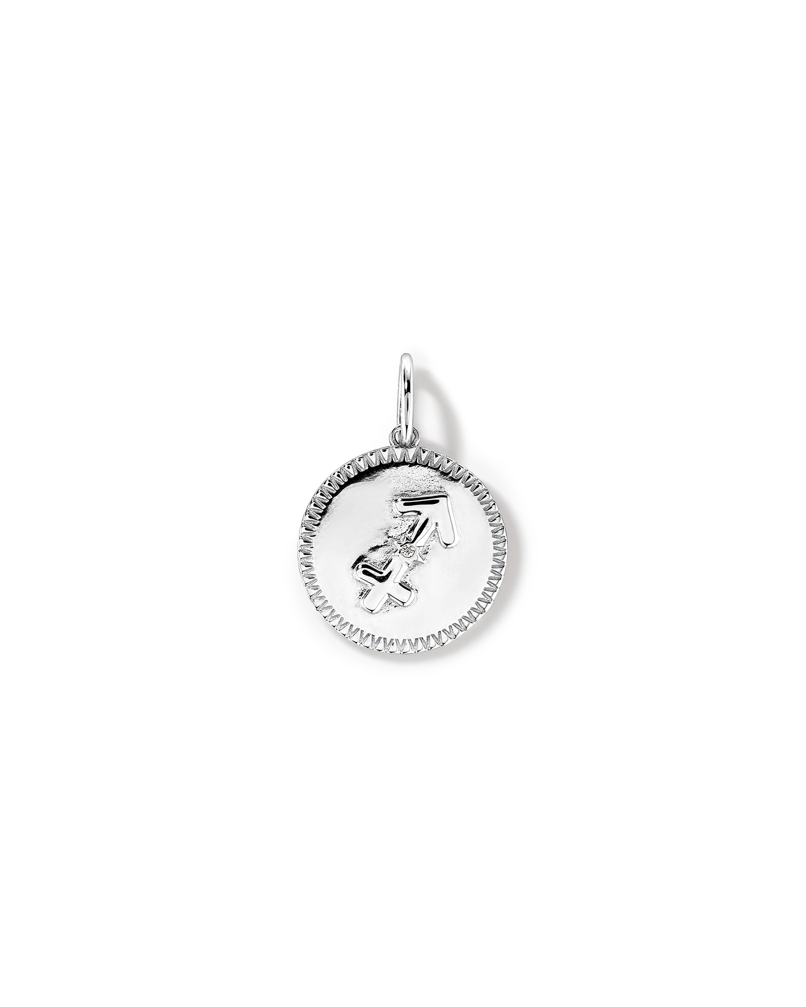 Pendentif zodiaque Sagittaire avec accents de diamants en argent sterling