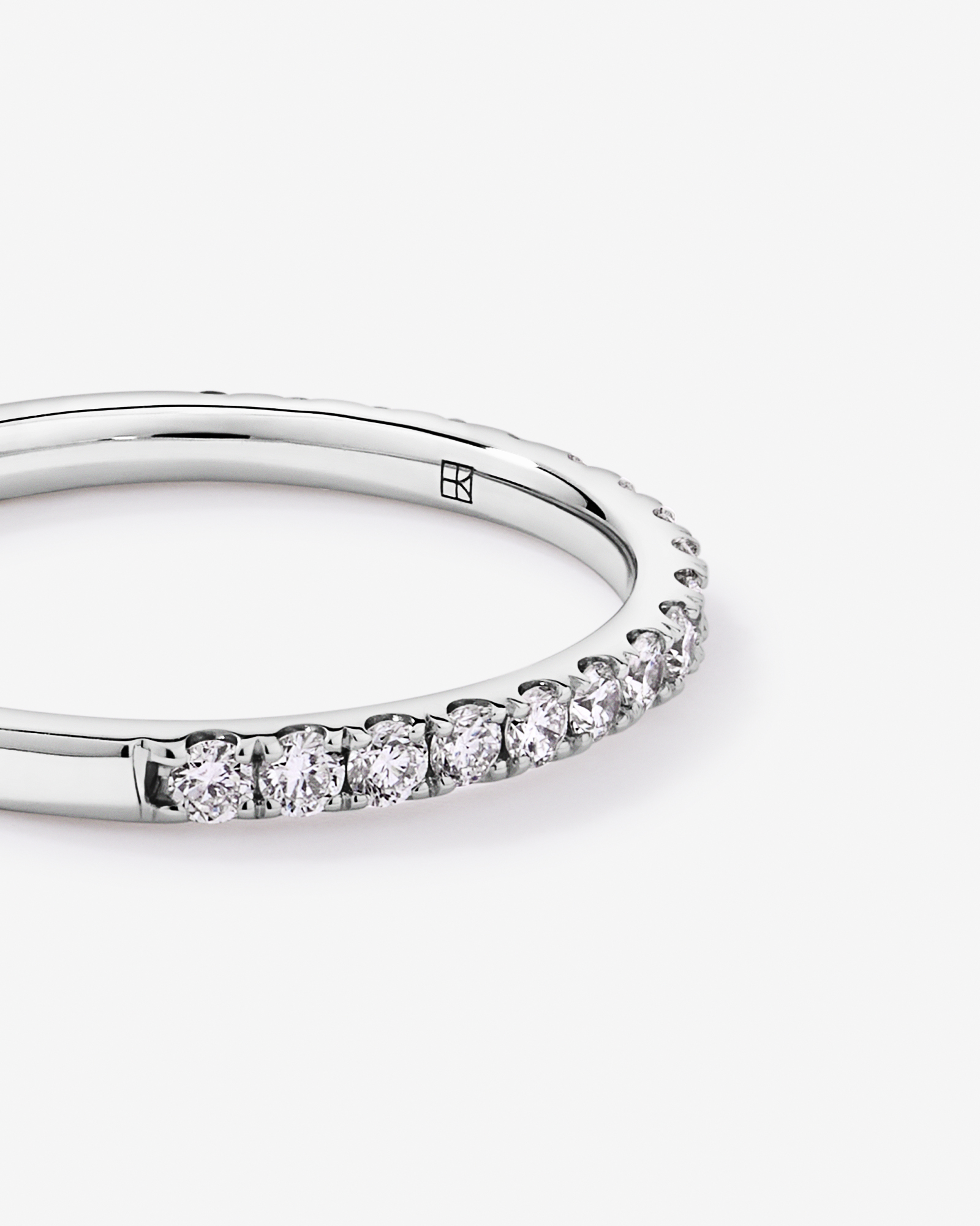 0.34TW Round Brilliant Laboratory-Grown Diamond Wedding Band 14kt White Gold