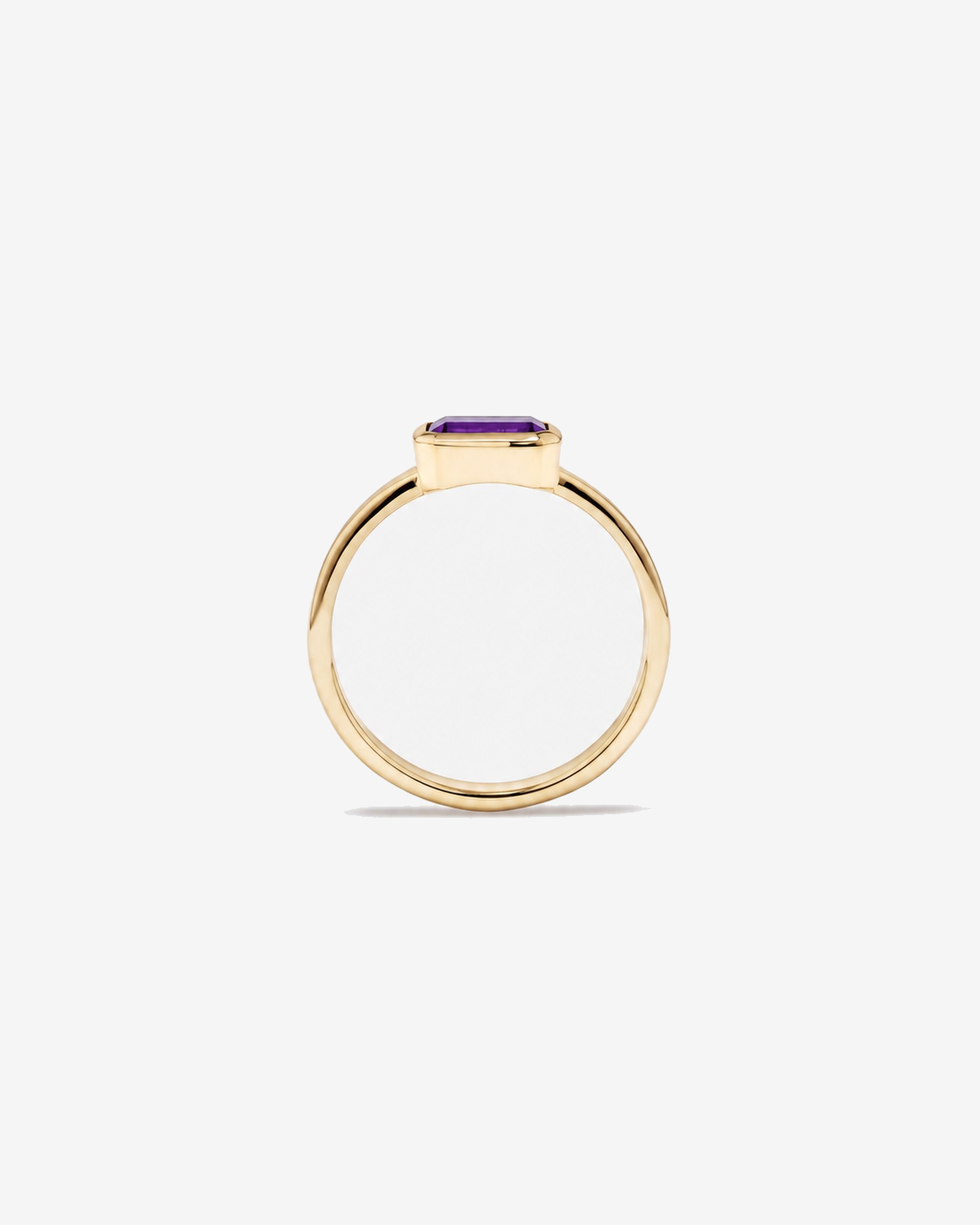 Amethyst Bezel Ring 10kt Yellow Gold