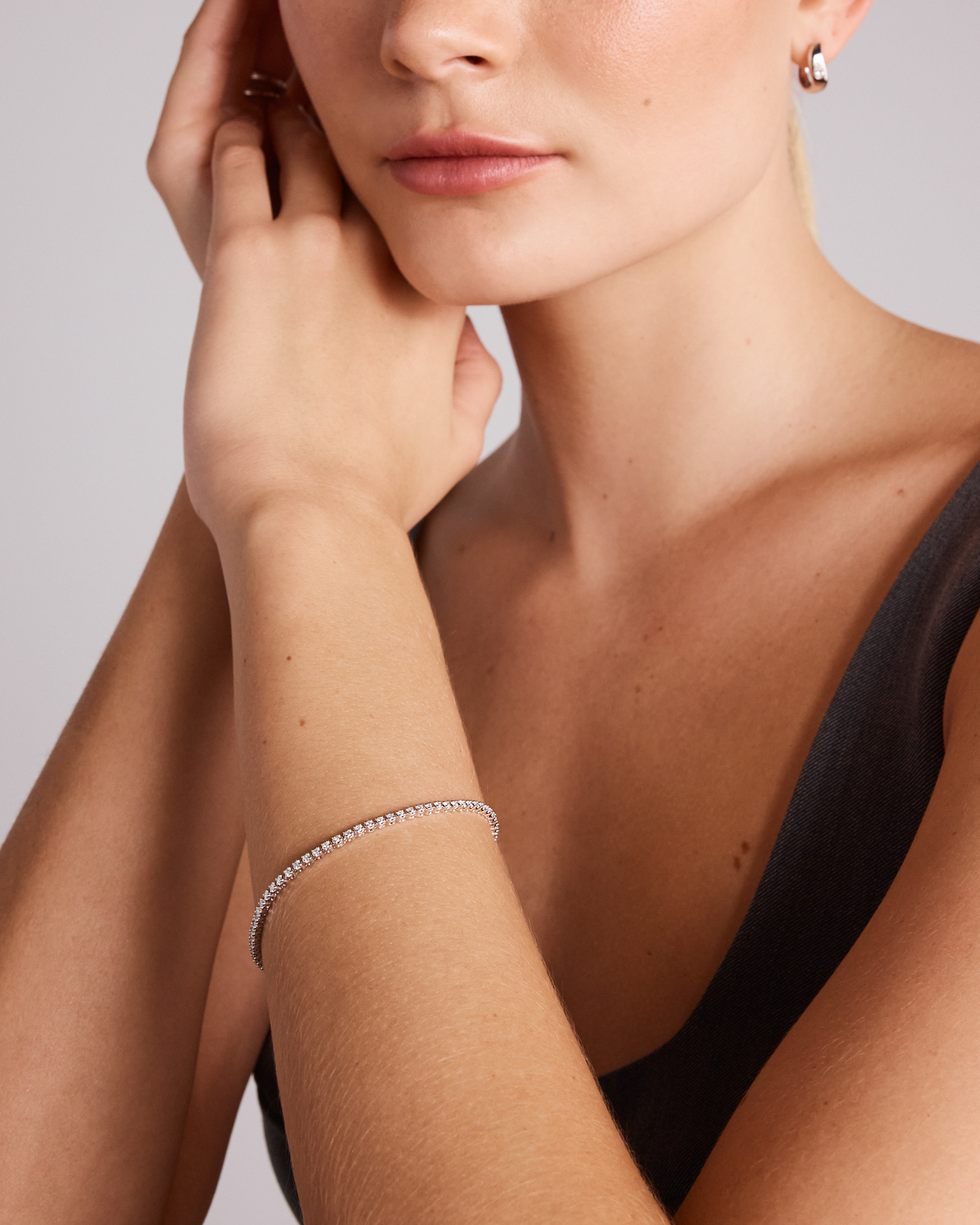 1.00 Carat TW Laboratory-Grown Diamond Tennis Bracelet in Sterling Silver