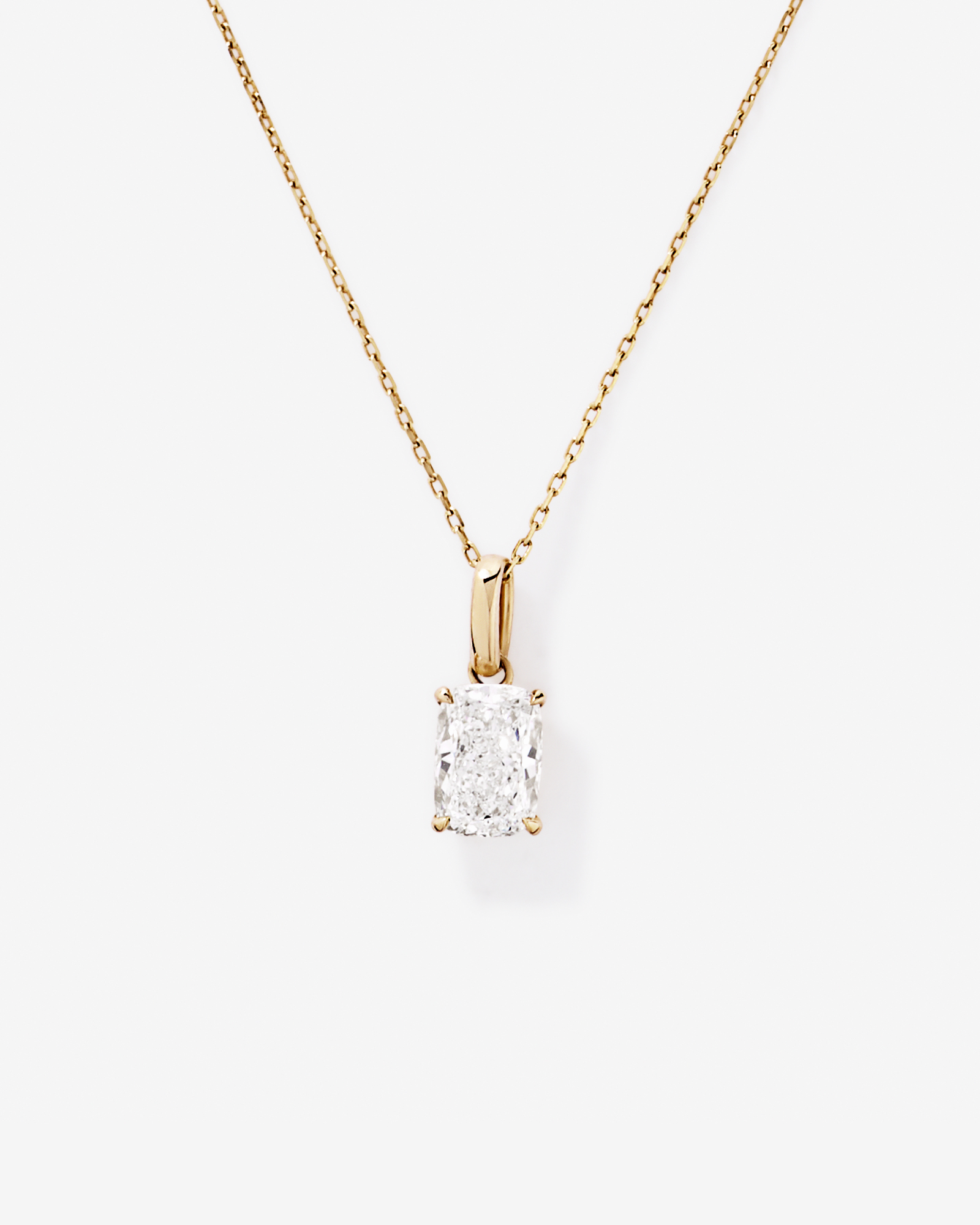 Pendentif en diamant TW cultivé en laboratoire de 1,00 carat en or jaune 10 carats