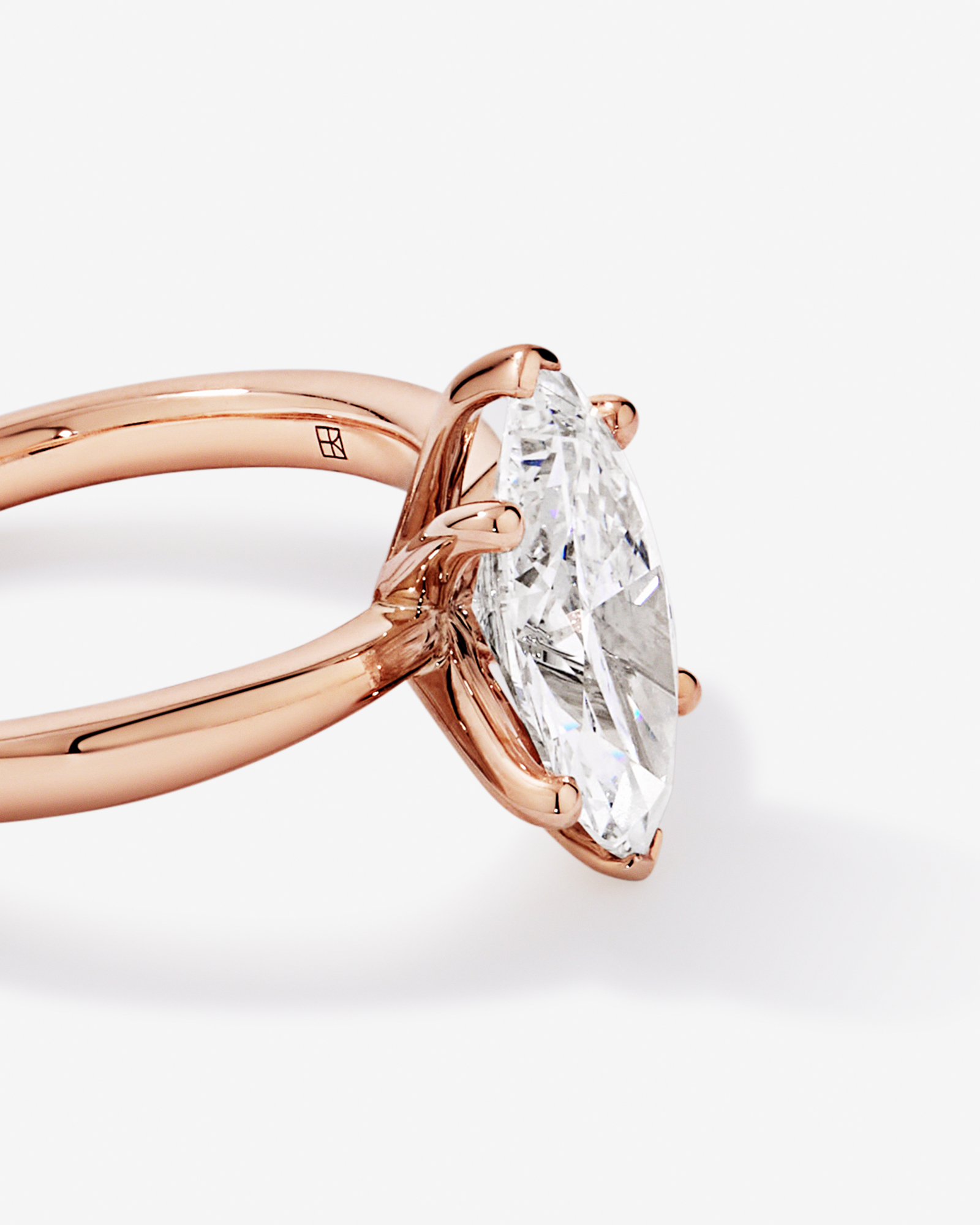 2.00 Carat TW Laboratory-Grown Diamond Marquise Solitaire Ring 14kt Rose Gold