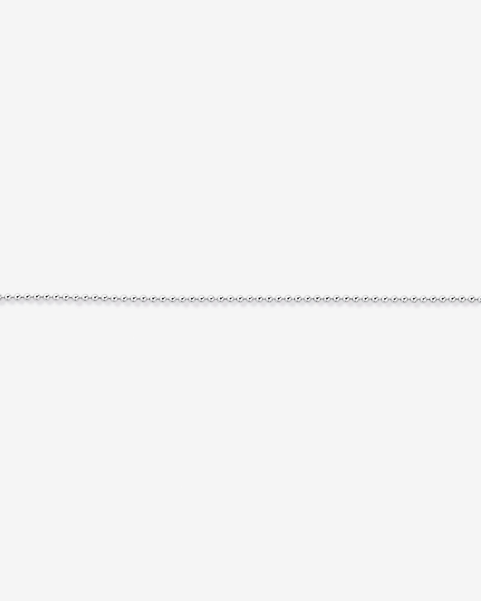 50cm (20") Micro Ball Open Chain in Sterling Silver