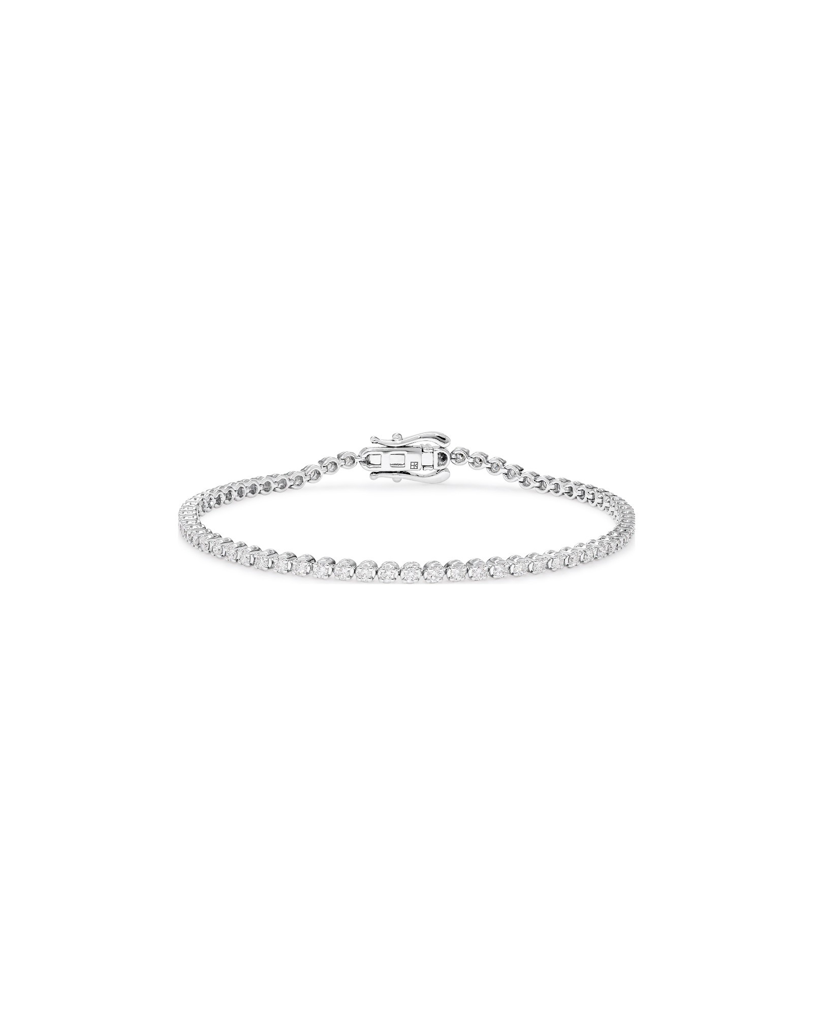 Carat TW Laboratory-Grown Diamond Tennis Bracelet in Sterling Silver
