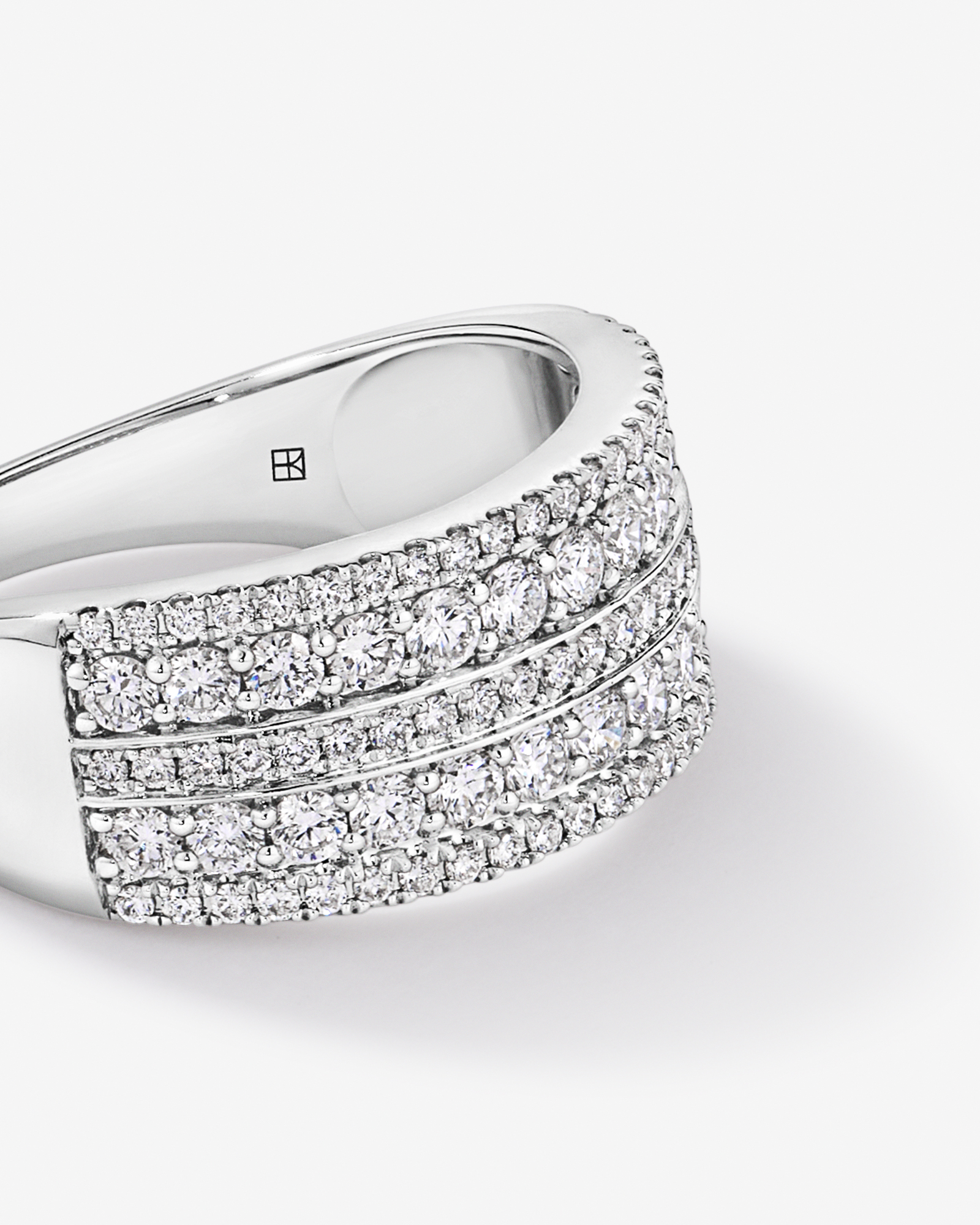 1.00TW Lab Diamond Wide Ring 10kt White Gold