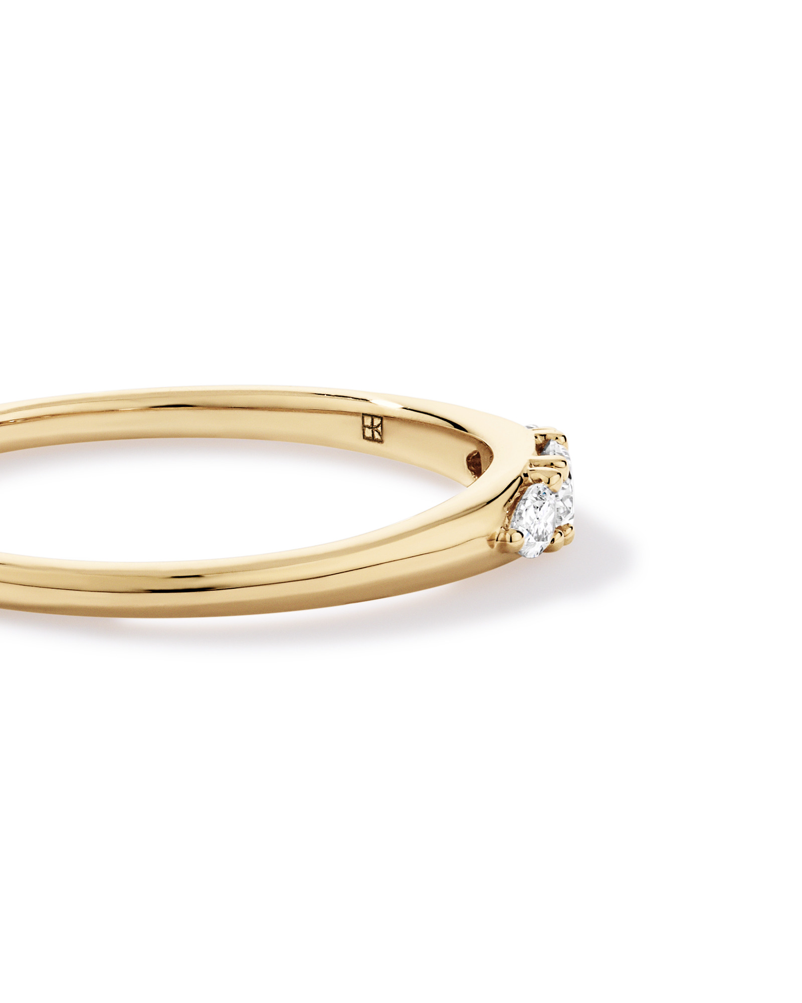 Carat TW Laboratory-Grown Diamond Stacker Ring 10kt Yellow Gold