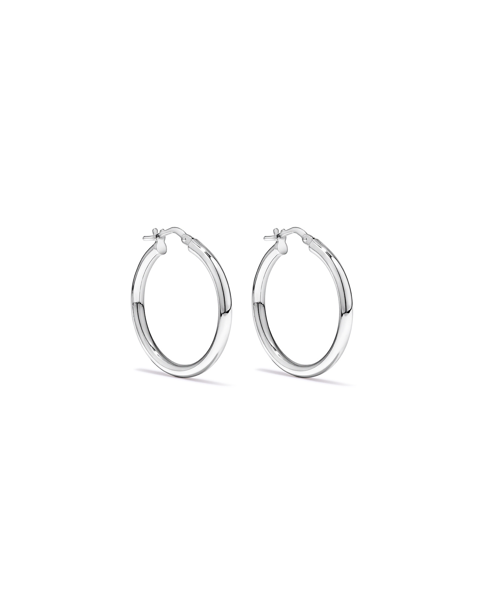 Boucles d’oreilles rondes à cercle de 20 mm en argent sterling