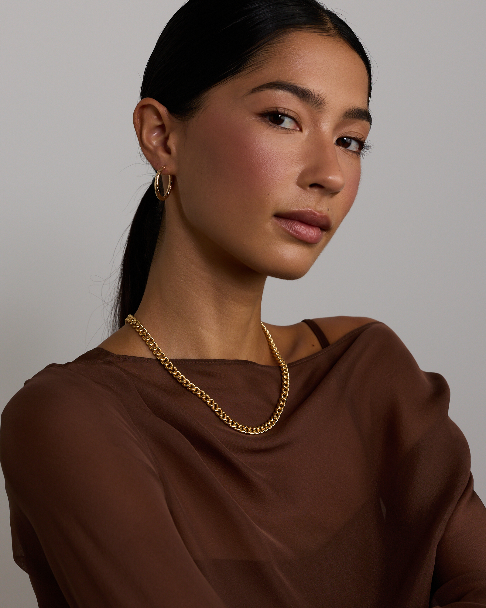 Diamond-Cut Hoop Earrings in 18Kt Vermeil
