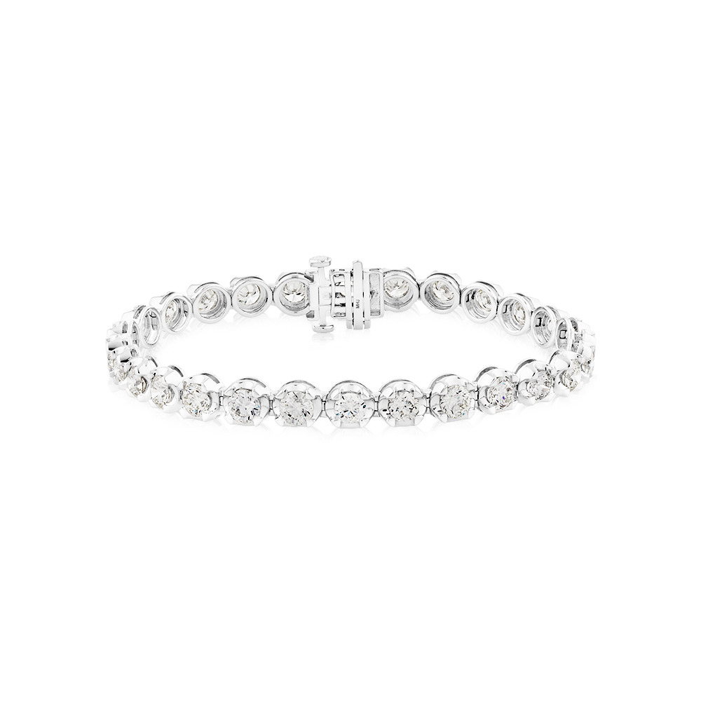 8.00 Carat TW Diamond Tennis Bracelet in 14kt White Gold