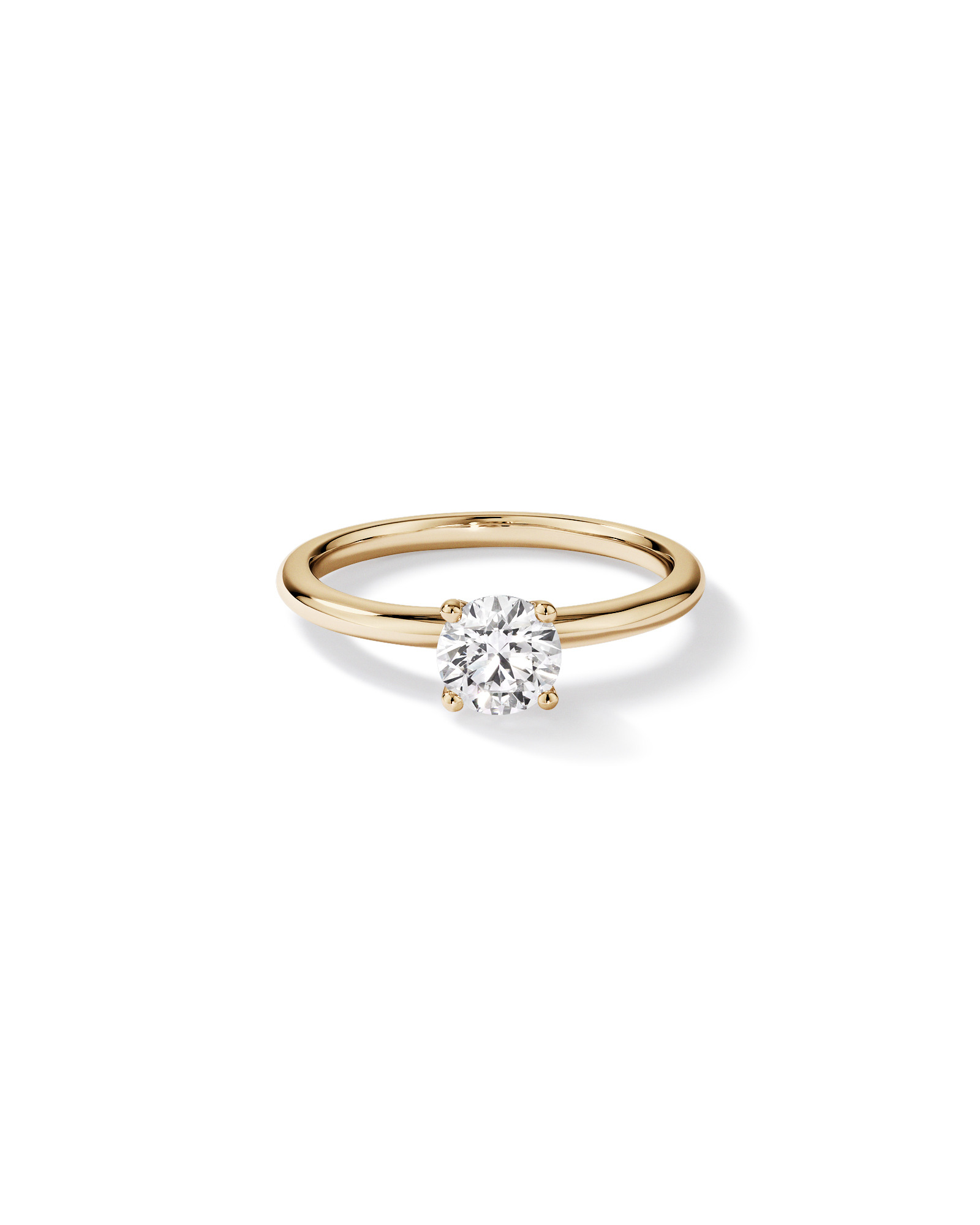 0.70 Carat TW Round Brilliant Laboratory-Grown Diamond Solitaire Engagement Ring in 14kt White Gold