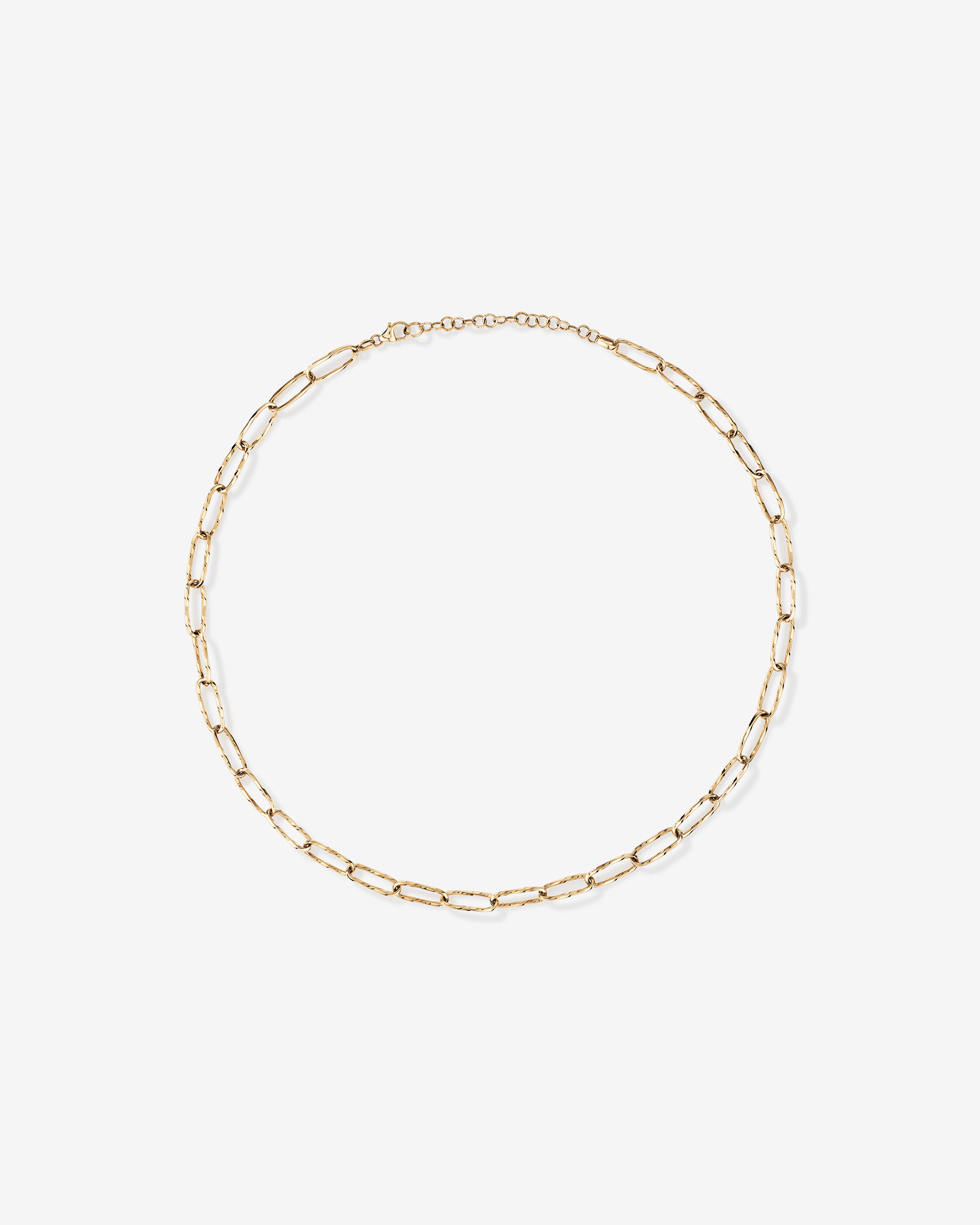 Diamond Cut Oval Twist Link Chain in 10kt Yellow Gold
