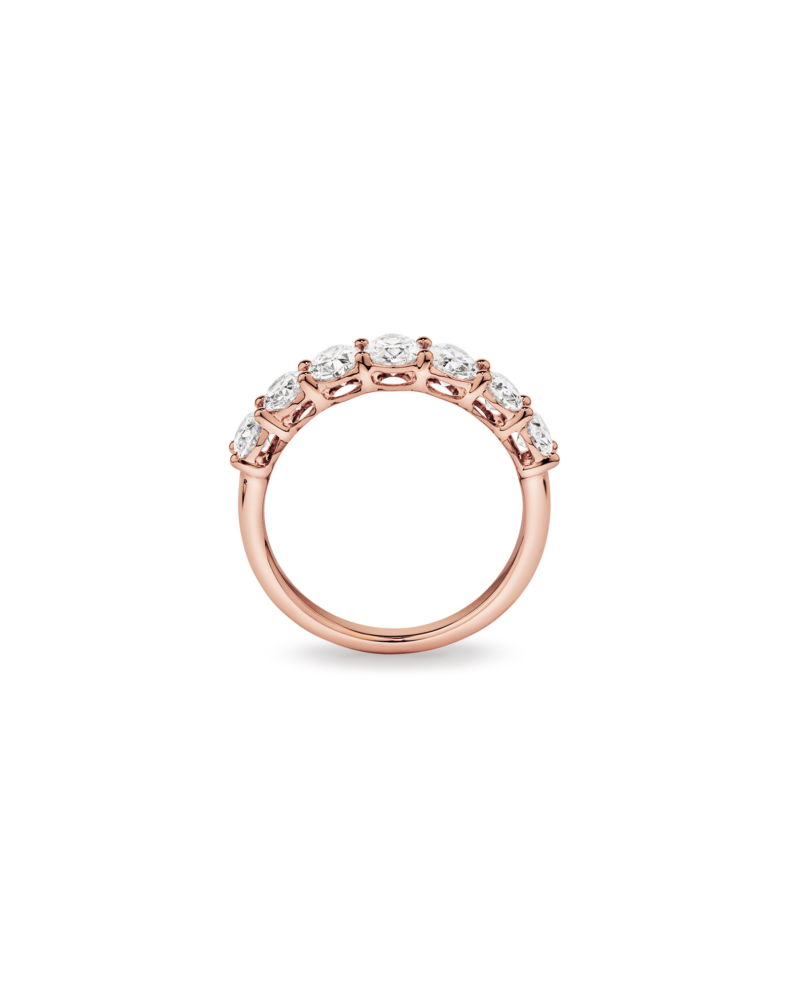 2.00 Carat TW Oval Laboratory-Grown Diamond Wedding Ring in 14kt Rose Gold