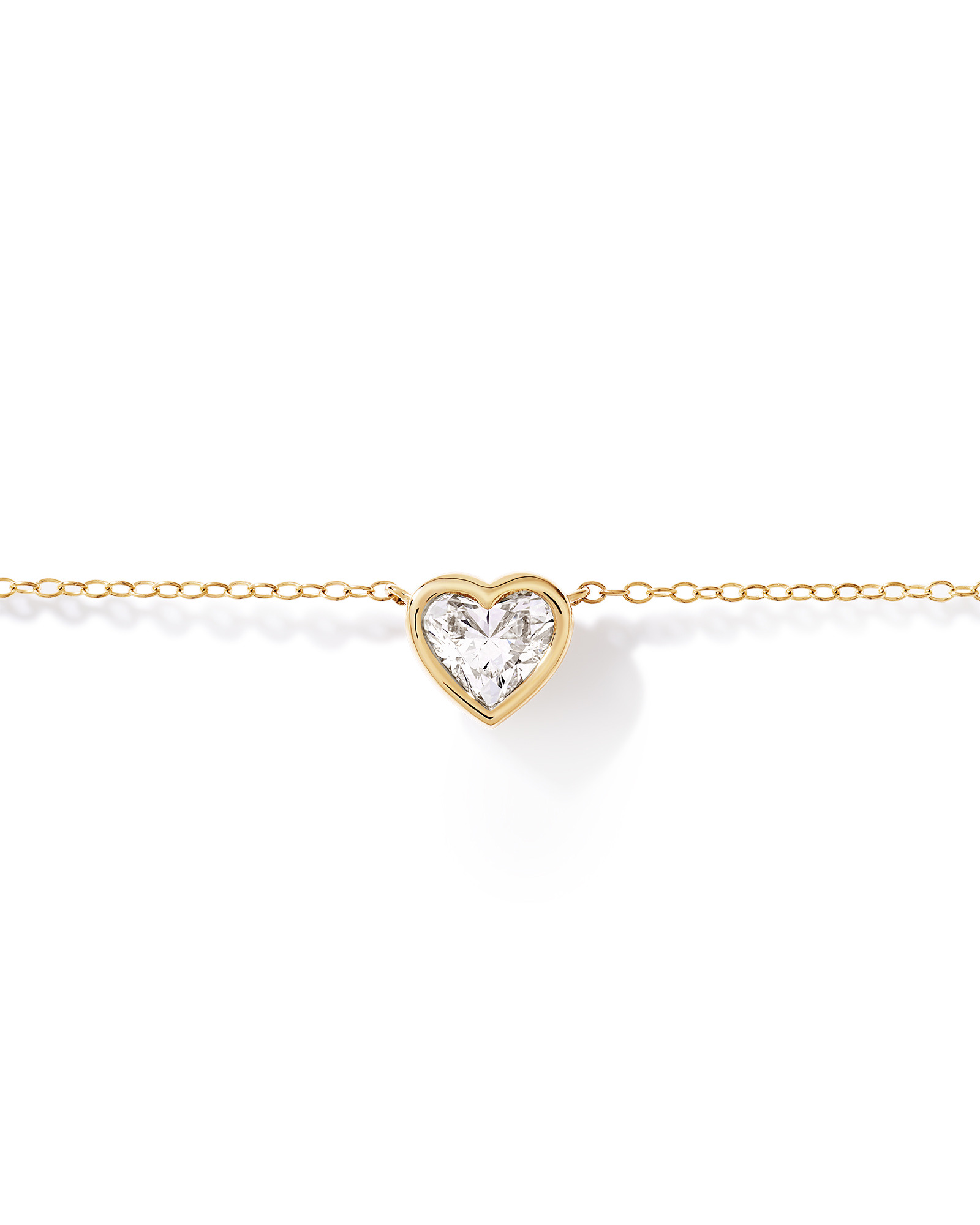 1.00 Carat TW Laboratory-Grown Diamond Heart Necklace in 10kt Yellow Gold