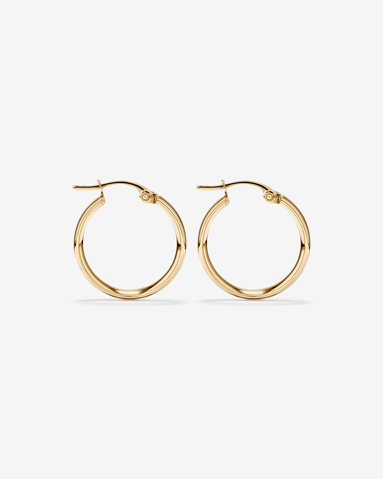 15mm Hoop Earrings 10kt Yellow Gold