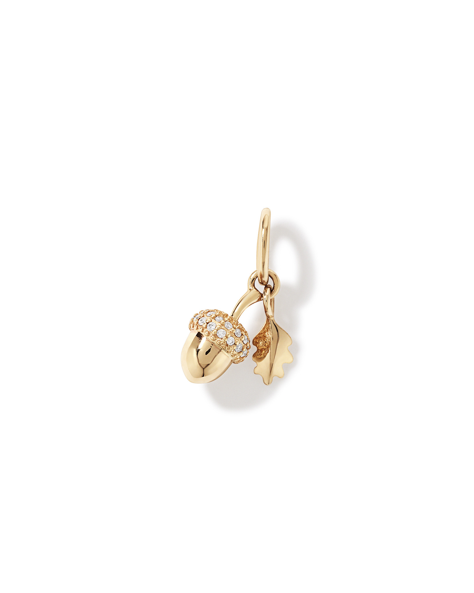 Canadian Acorn Diamond Pendant in 10kt Yellow Gold