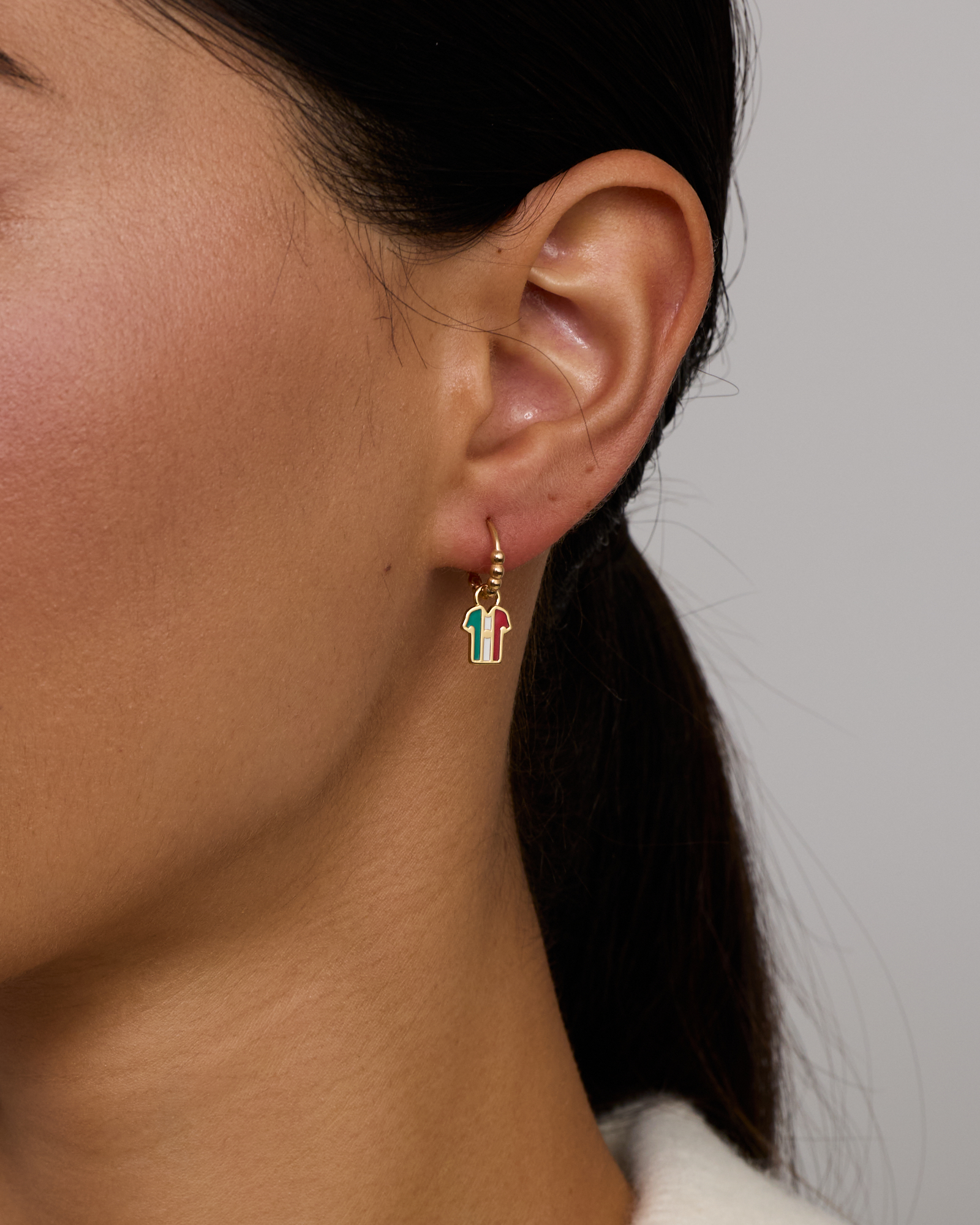 Mexico Jersey Earring Charm in 18Kt Vermeil