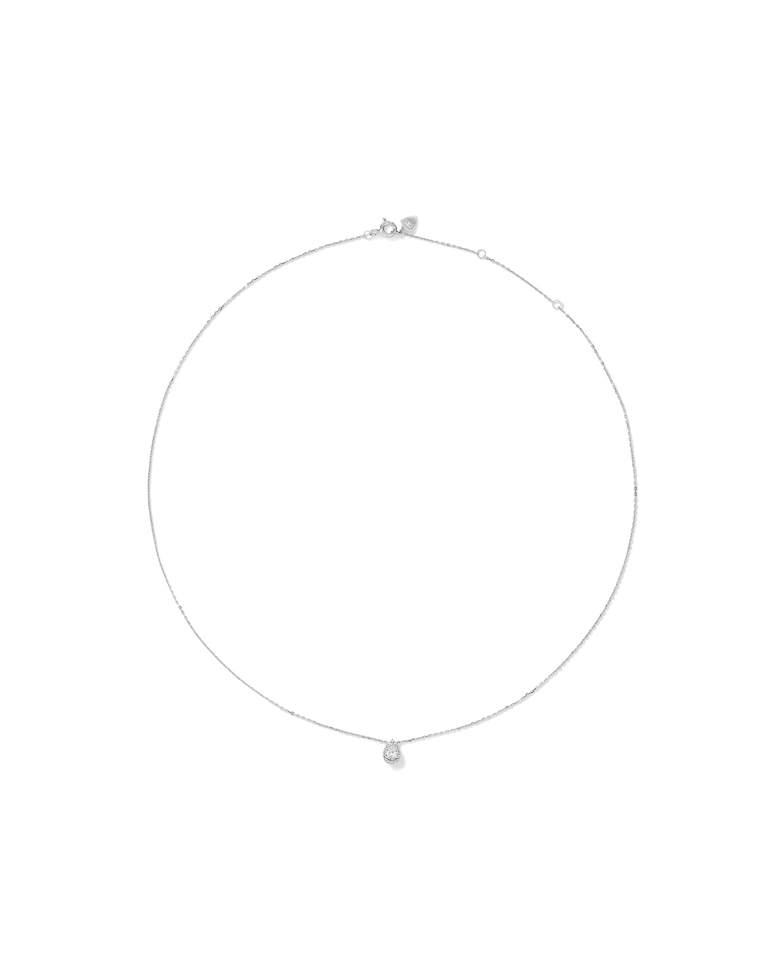 Pendentif halo poire de 0,23 carat TW en diamant en or blanc 10kt