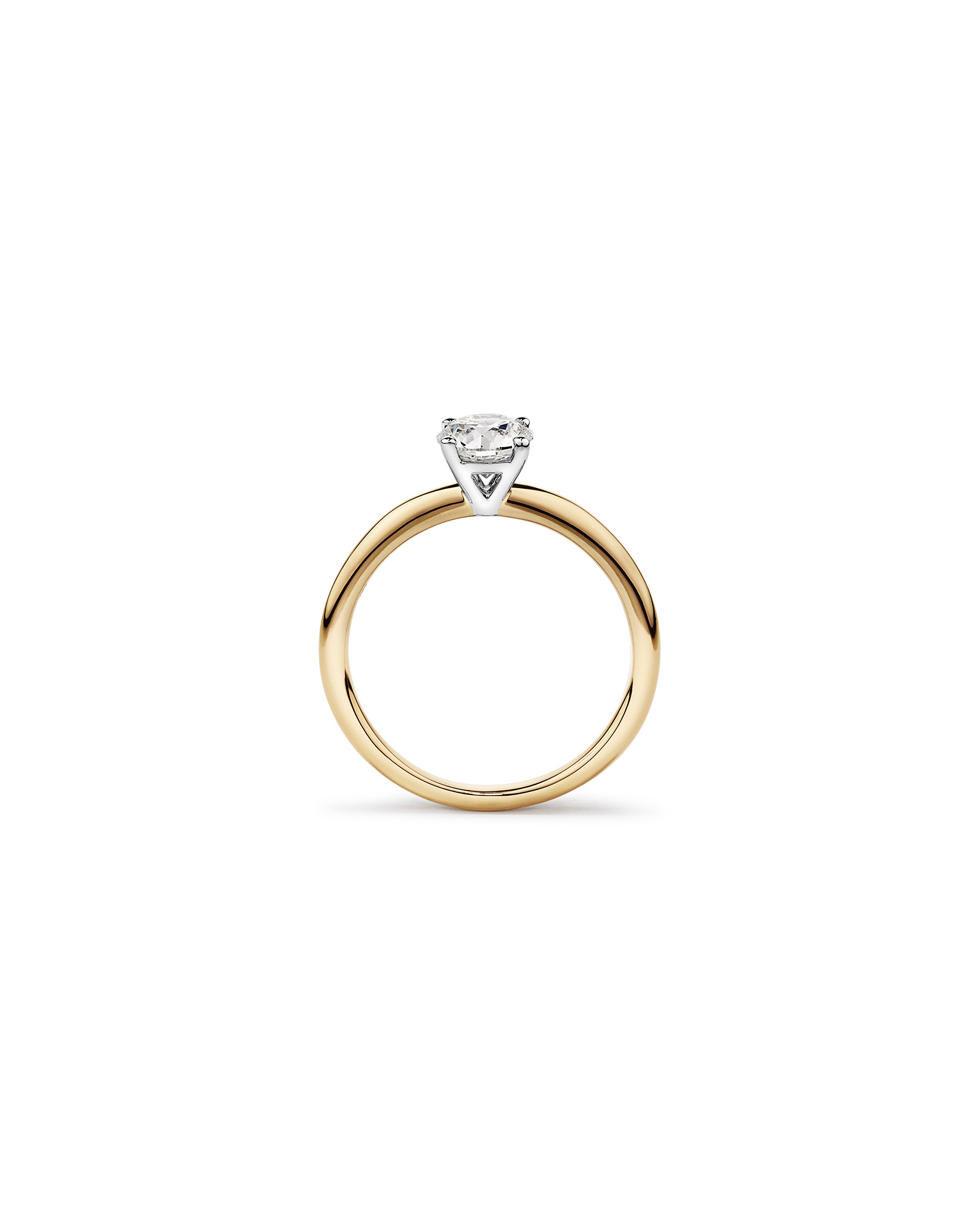 0.70 Carat TW Round Brilliant Laboratory-Grown Diamond Solitaire Engagement Ring in 14kt White Gold
