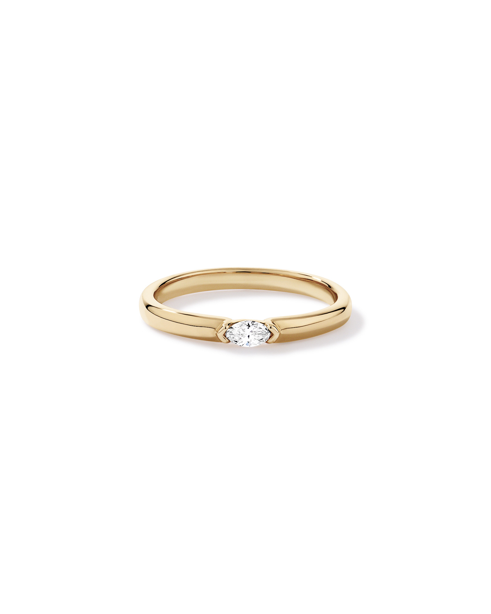 Laboratory-Grown Diamond Stacker Ring 10kt Yellow Gold