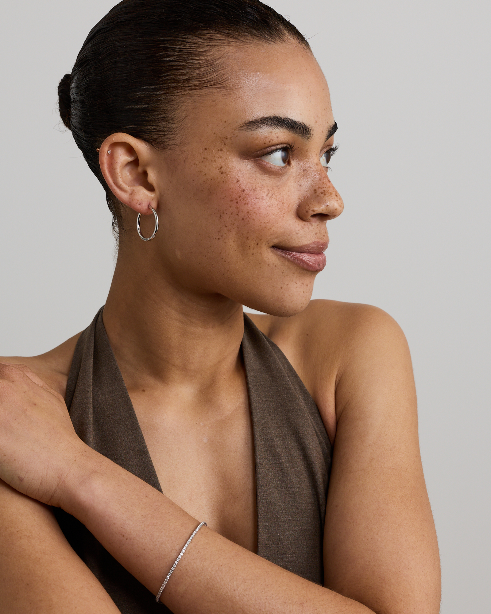 20mm Round Hoop Earrings in Sterling Silver