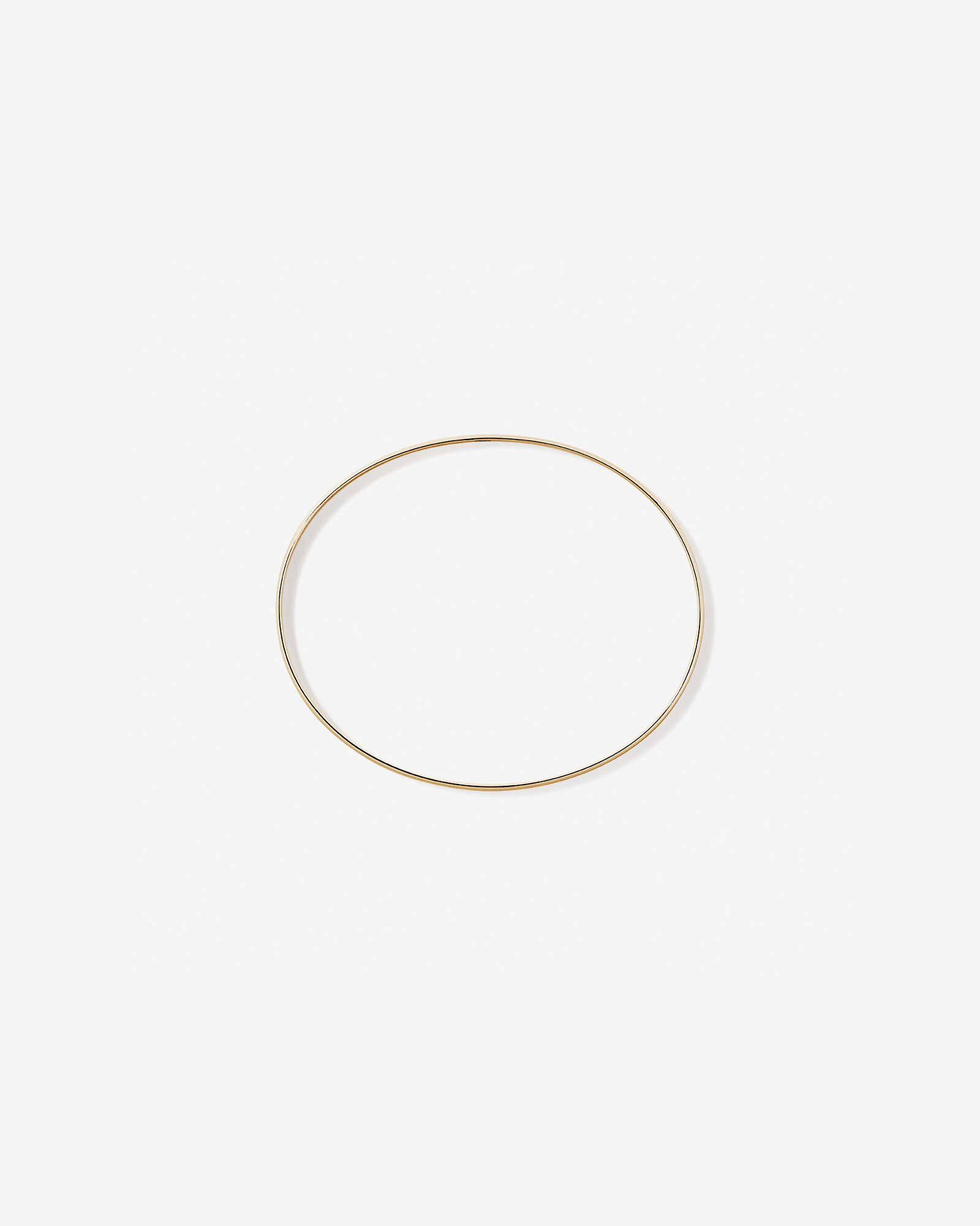 65mm (2.5") 3.8mm Width Solid Oval Bangle in 10kt Yellow Gold