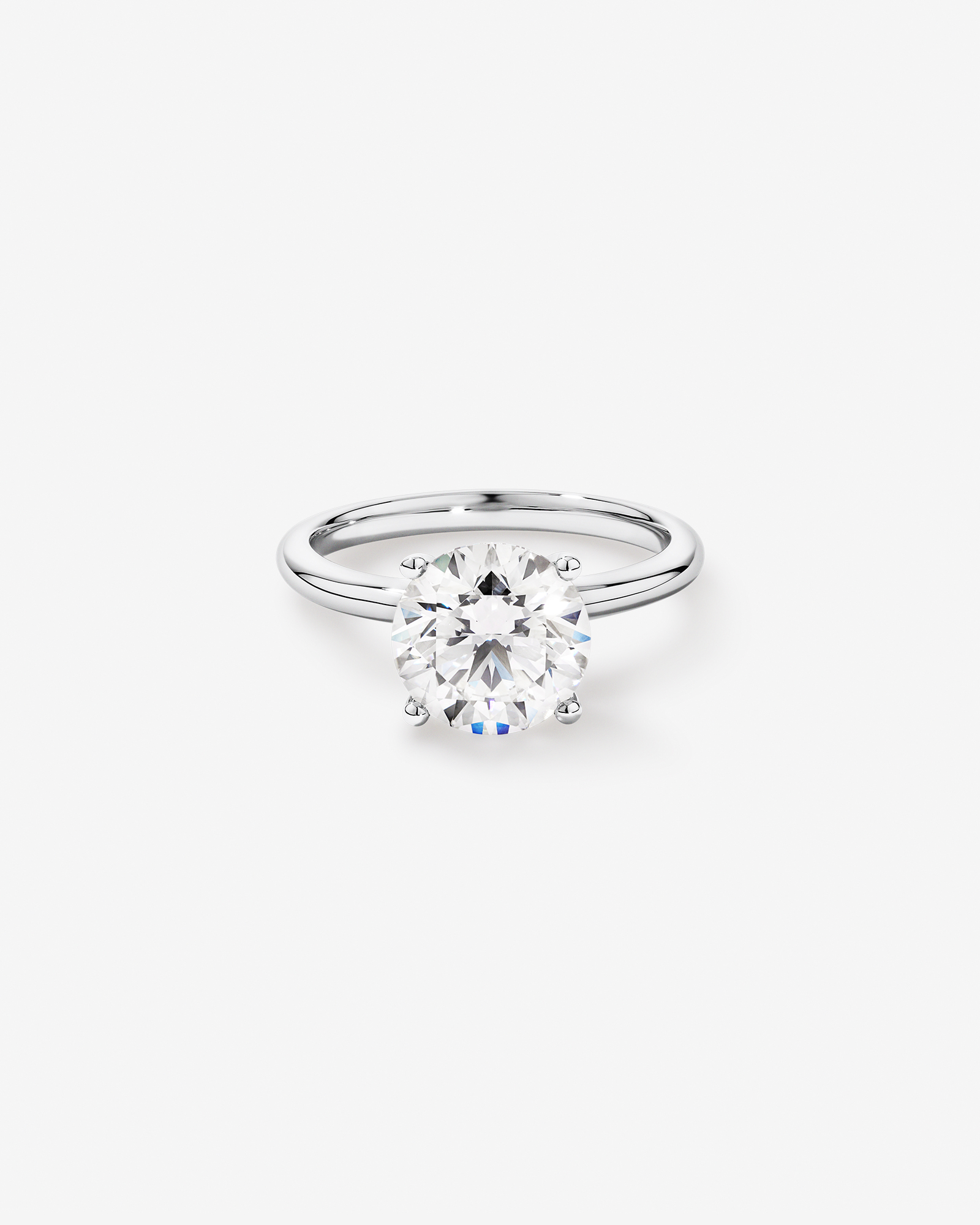 3.00 Carat TW Round Brilliant Laboratory-Grown Diamond Solitaire Engagement Ring in Platinum