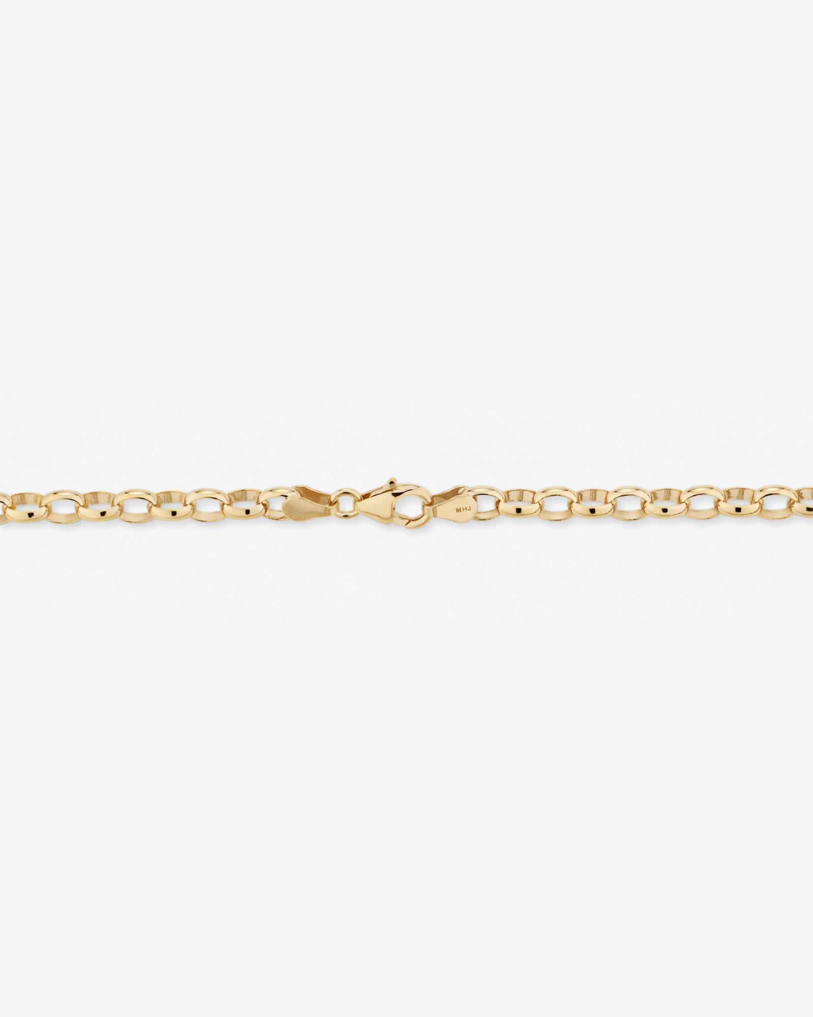 55cm (22") Solid Oval Belcher Chain 10kt Yellow Gold