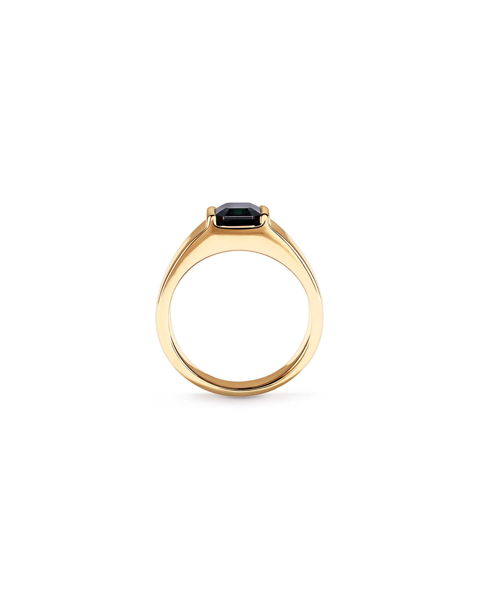 Australian Parti Sapphire Wide-Band Ring 10kt Yellow Gold