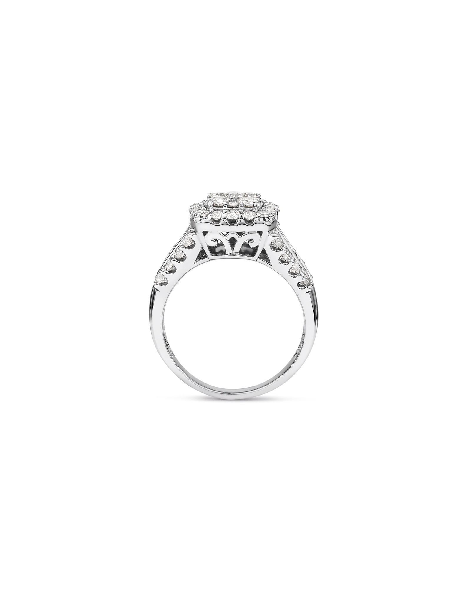 Engagement Ring with 1.50 Carat TW of Diamonds in 14kt White Gold