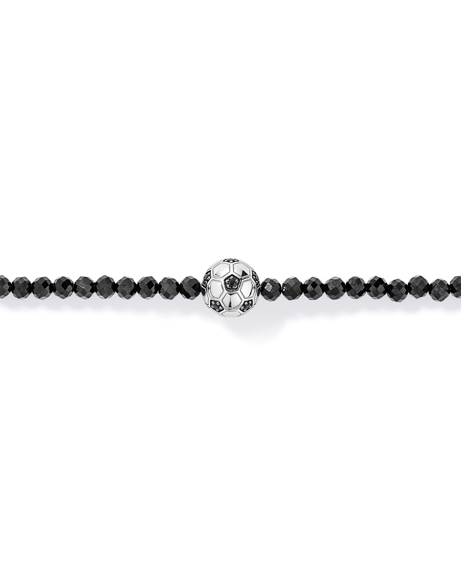 21cm Soccer Ball Bead Bracelet in Sterling Silver