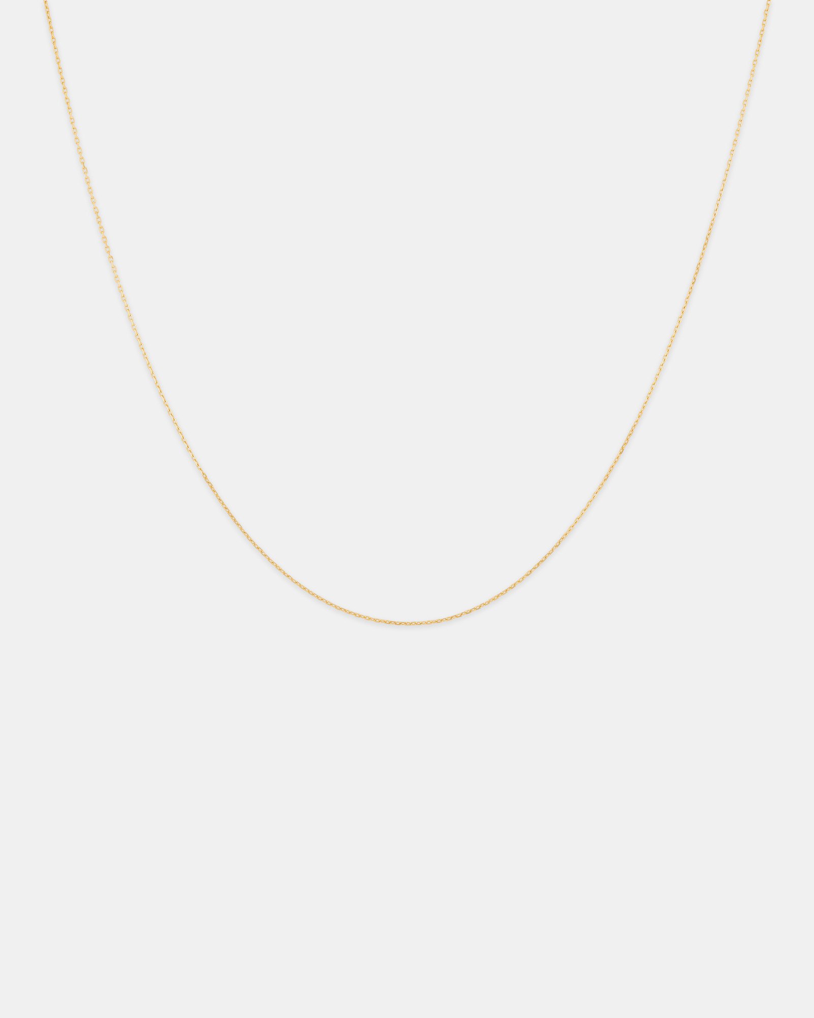 Chaîne câble en or jaune 10 K de 45 cm, largeur de 0,8 mm