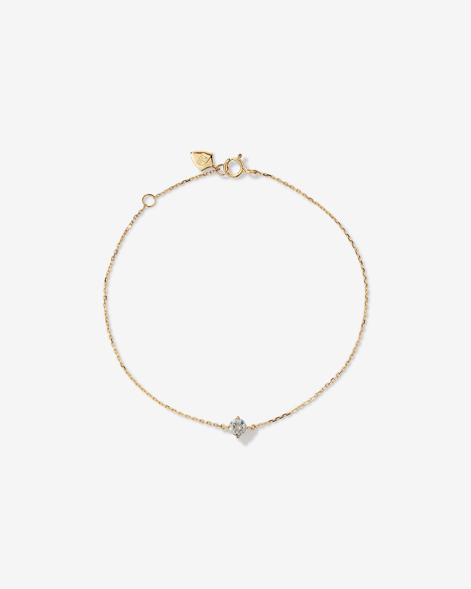 Bracelet with Aquamarine in 10kt Yellow Gold