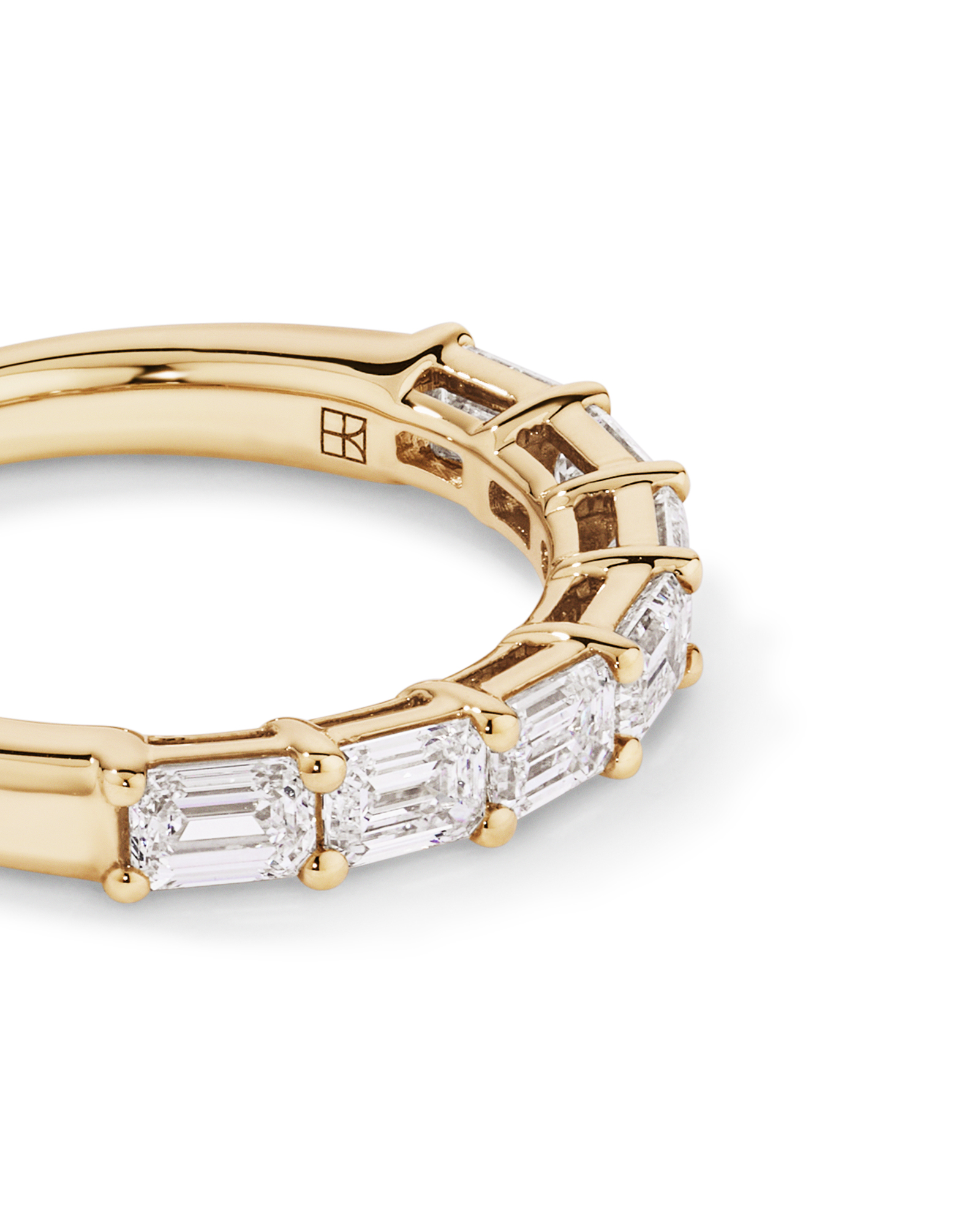 1.40 Carat TW East-West Emerald Cut Laboratory-Grown Diamond Wedding Ring 14kt Yellow Gold