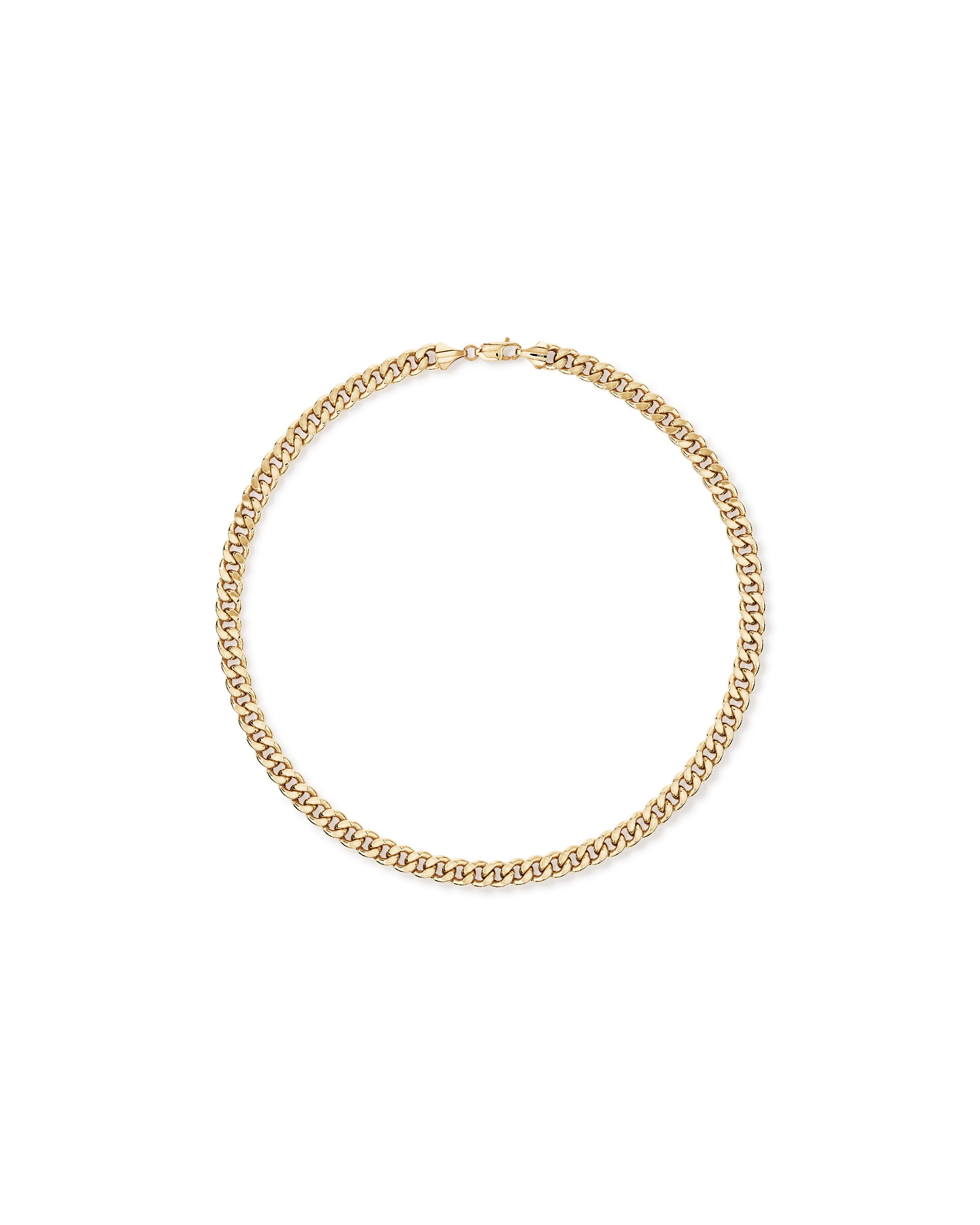 55cm (22") 9mm Width Semi Solid Diamond Cut Curb Chain in 10kt Yellow Gold