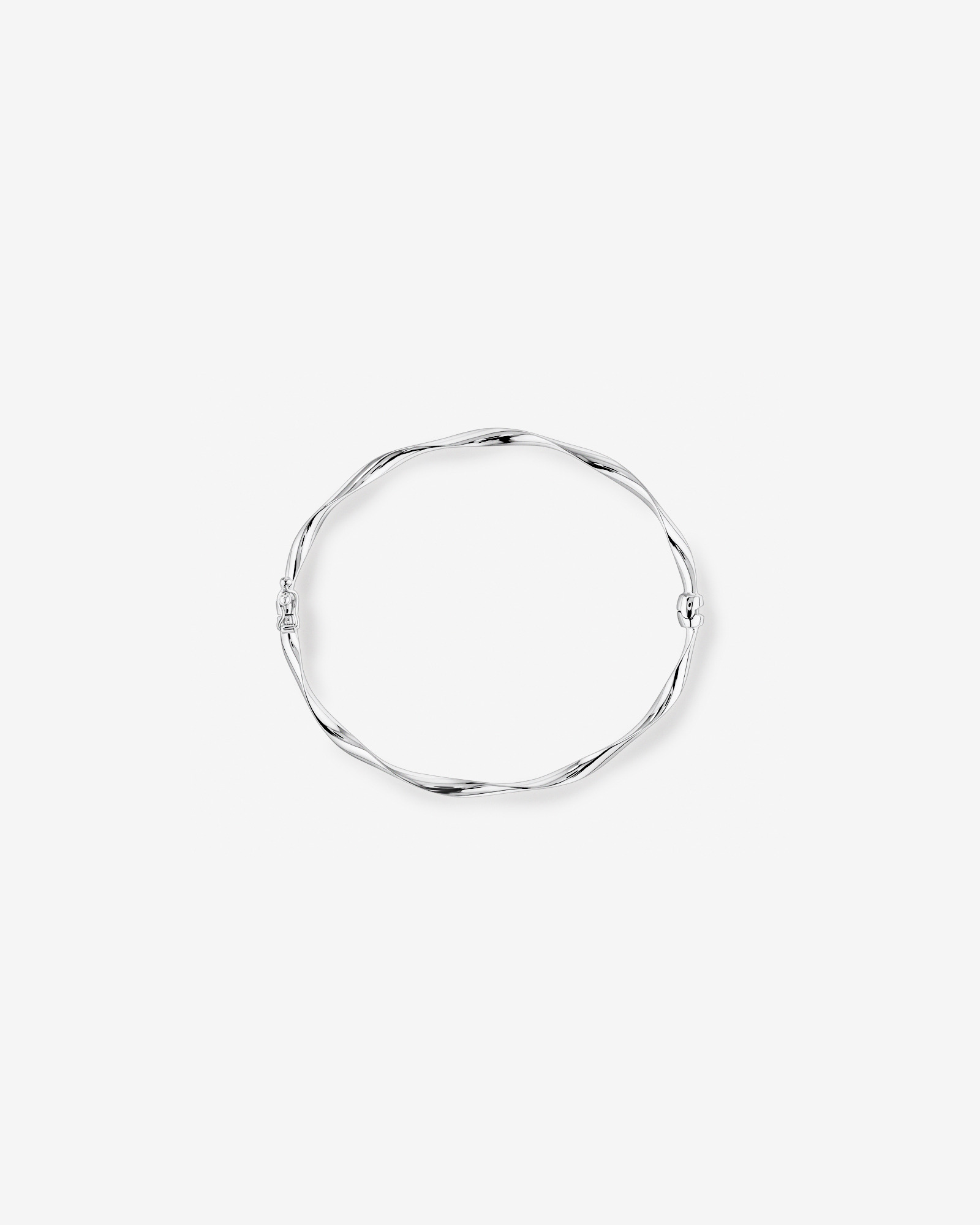 Twist Bangle in 10kt White Gold